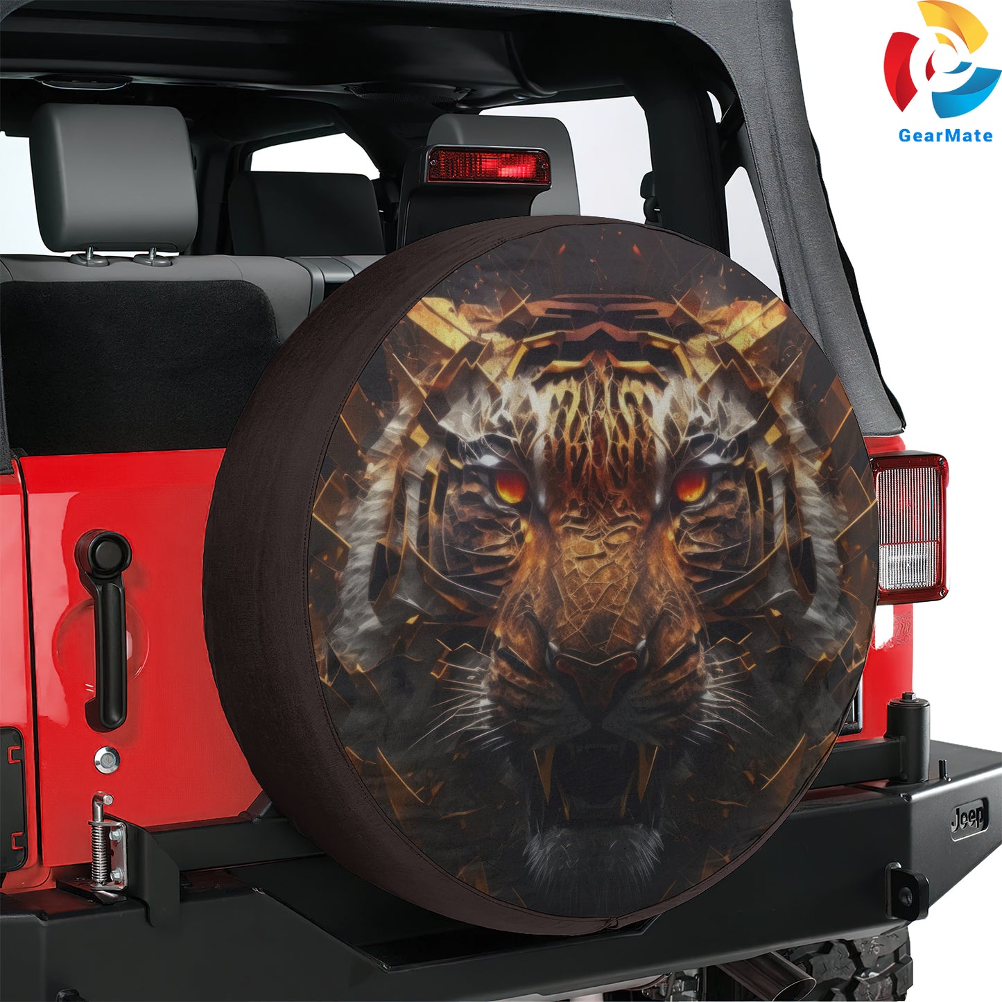 Animals Tiger Spare Tire Cover – Premium Waterproof UV Resistant Protector