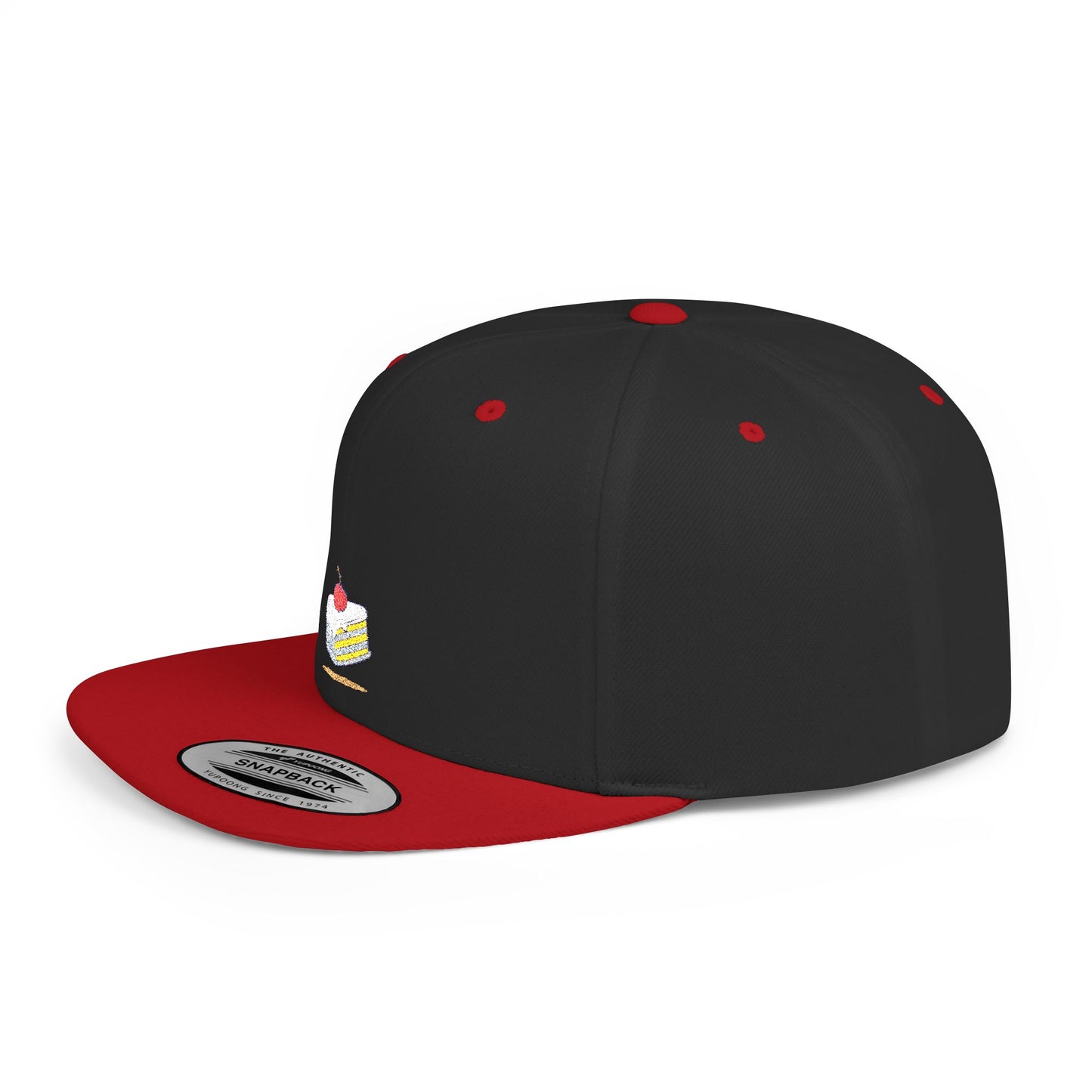 Icons Embroidered Cake Pink Flat Bill Snapback – Lightweight, Custom Fit, Premium Quality