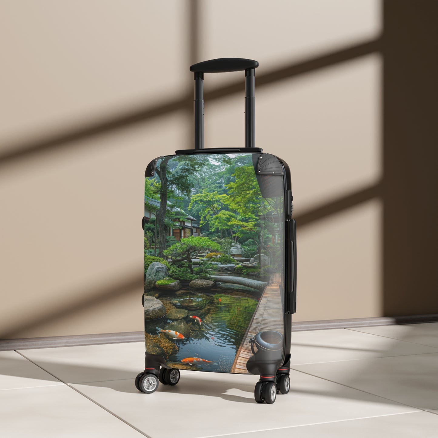 Nature Garden Serene Art Carry-On Suitcase - Stylish Luggage for Travelers
