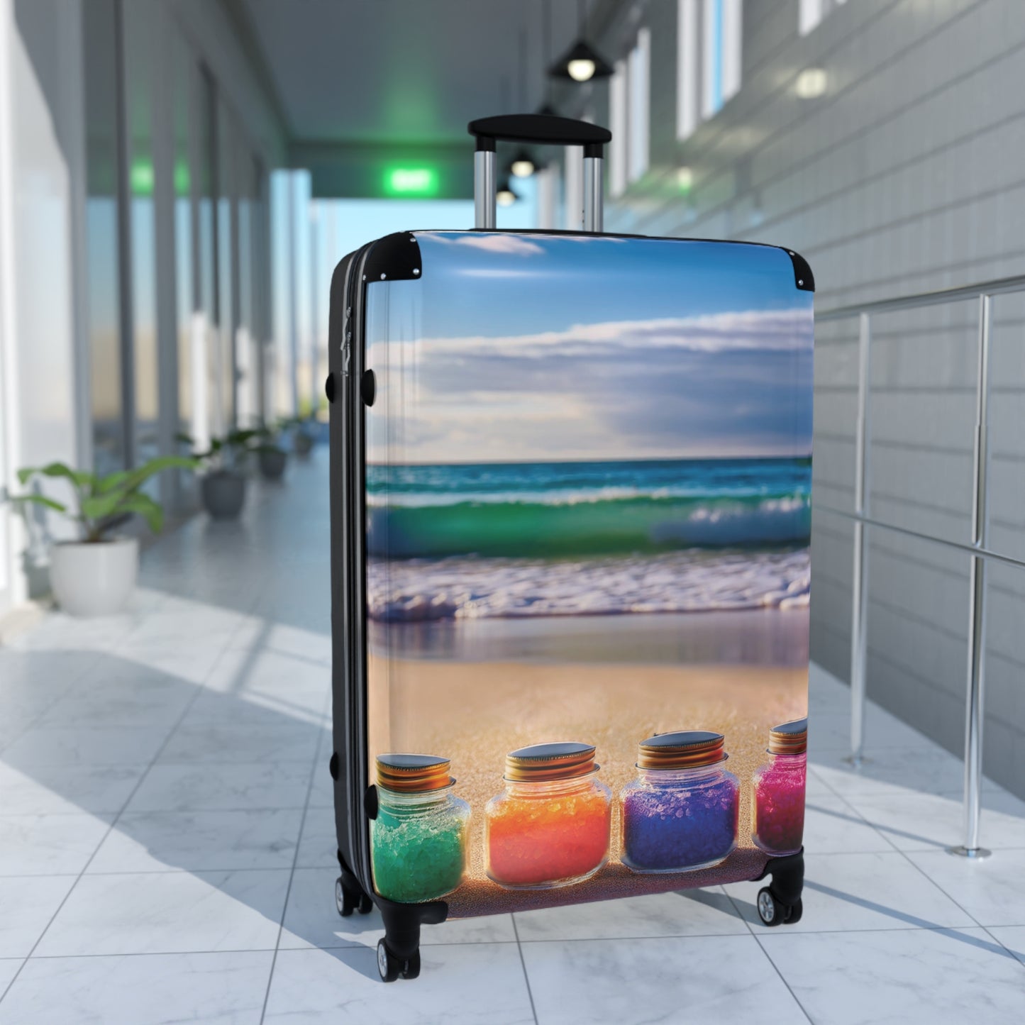 Nature Summer Colorful Jars Carry-On Suitcase - Stylish Luggage for Travelers
