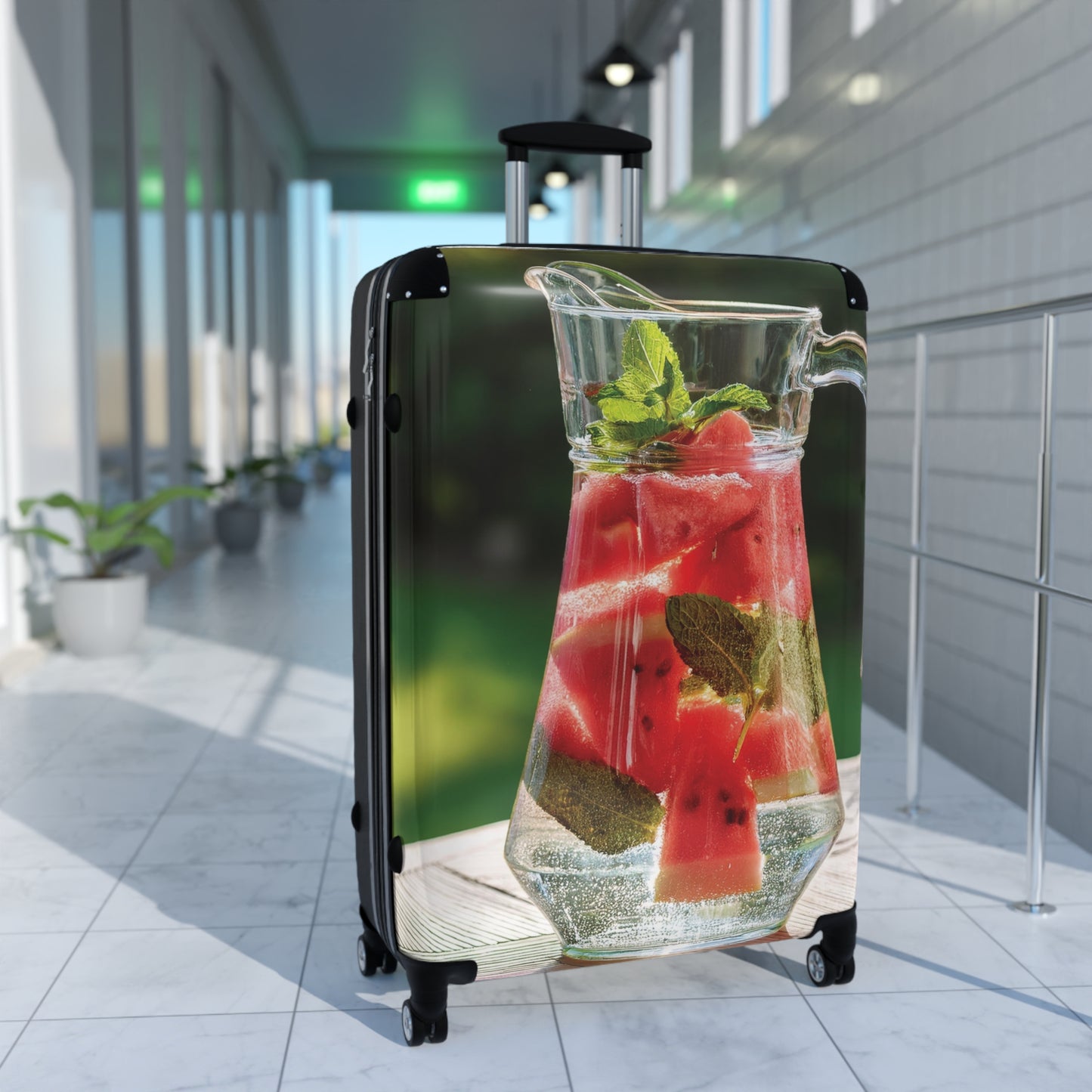 Nature Summer Watermelon Mint Carry-On Suitcase - Stylish Luggage for Travelers