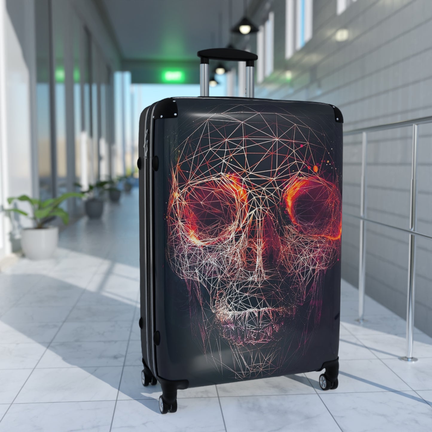Abstract Skull Art Carry-On Suitcase - Stylish Luggage for Travelers