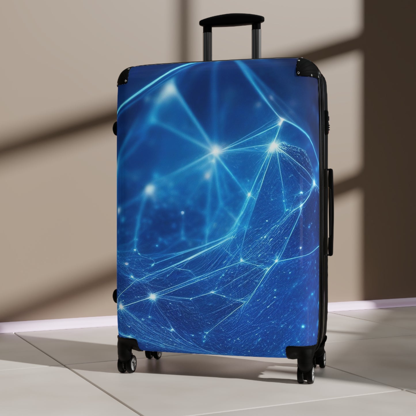Abstract Connected Dots Art Carry-On Suitcase - Stylish Luggage for Travelers