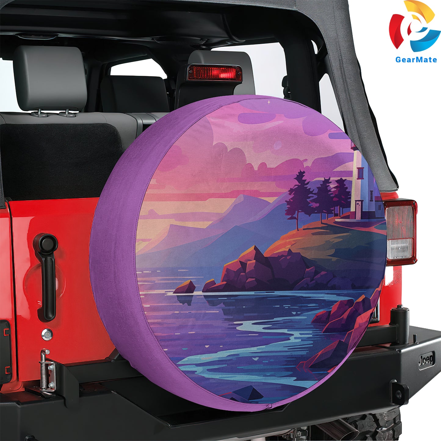Vibrant Landscape Spare Tire Cover – Premium Waterproof UV Resistant Protector
