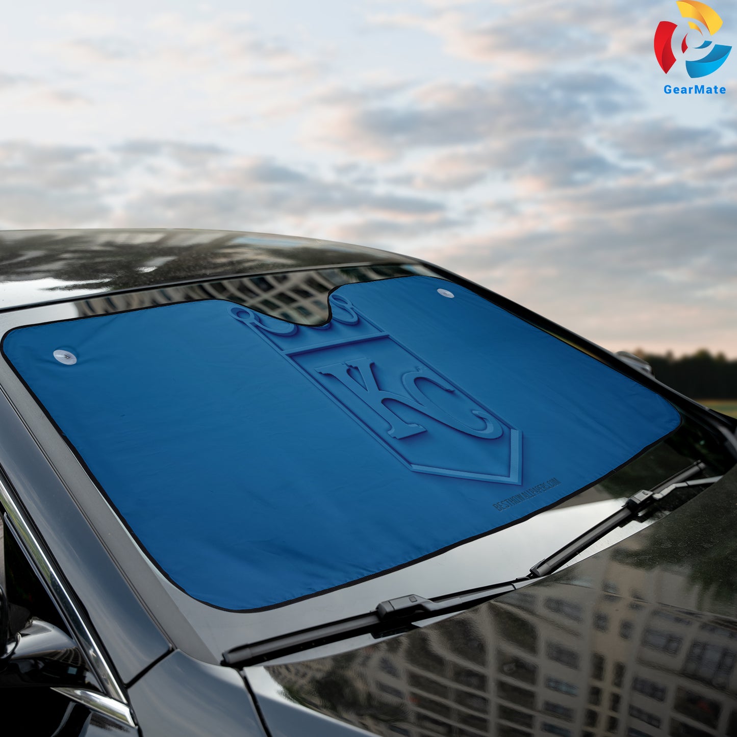 Kansas City Royals MLB Baseball Team Pride Reflective Car Sunshade – Premium Heat & UV Protection, Universal Fit