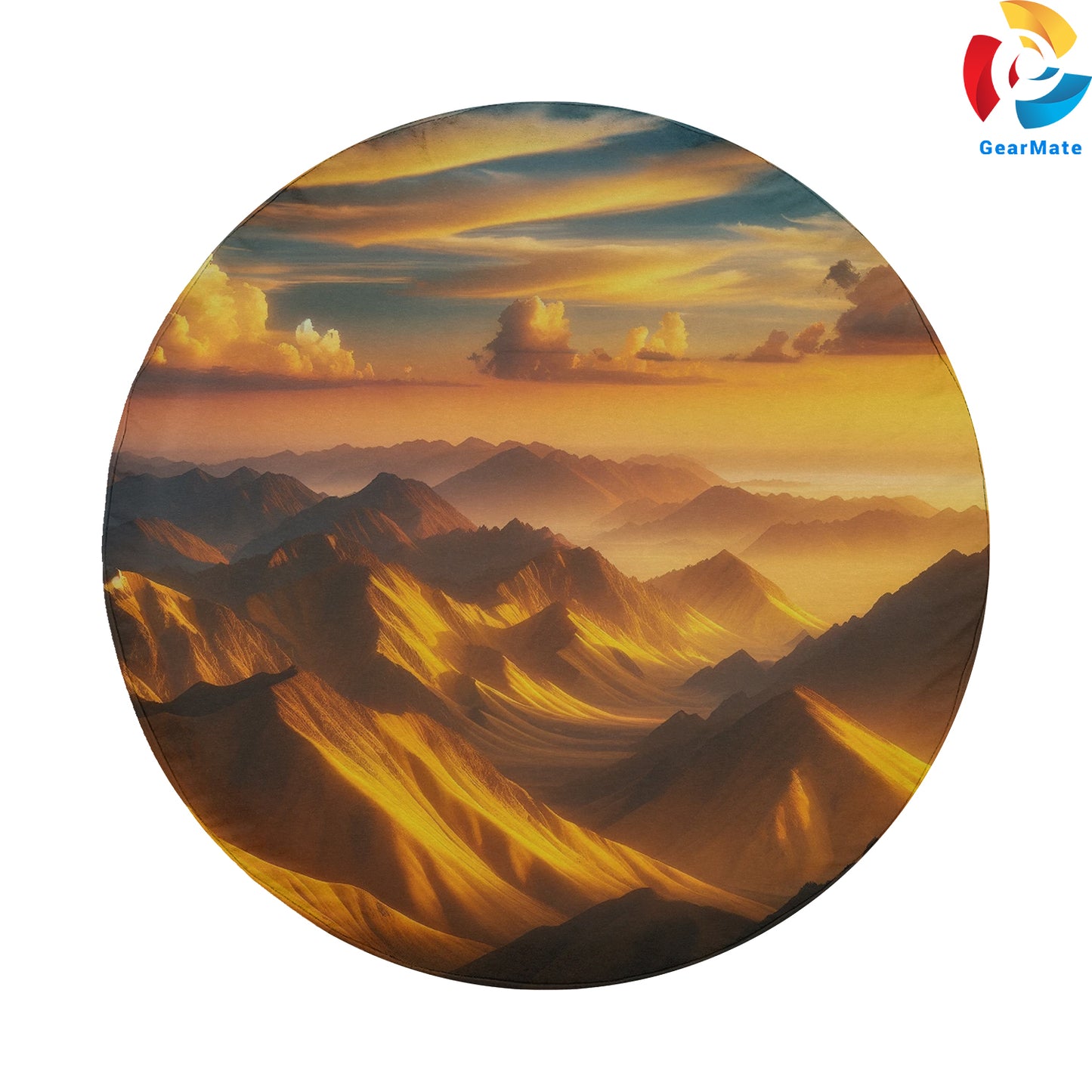 Yellow Mountain Range Sunset Spare Tire Cover – Premium Waterproof UV Resistant Protector