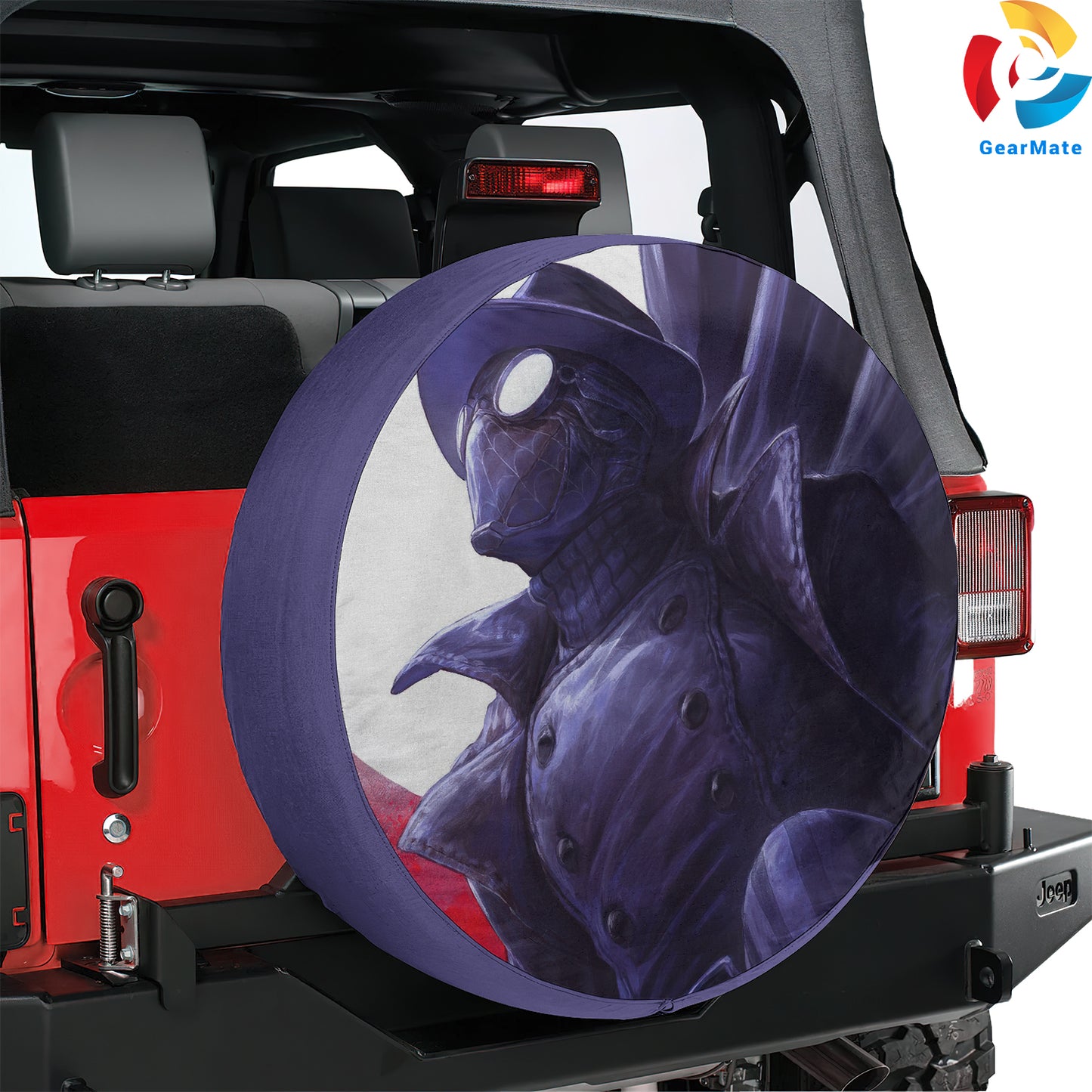Marvel Spiderman Noir Spare Tire Cover – Premium Waterproof UV Resistant Protector