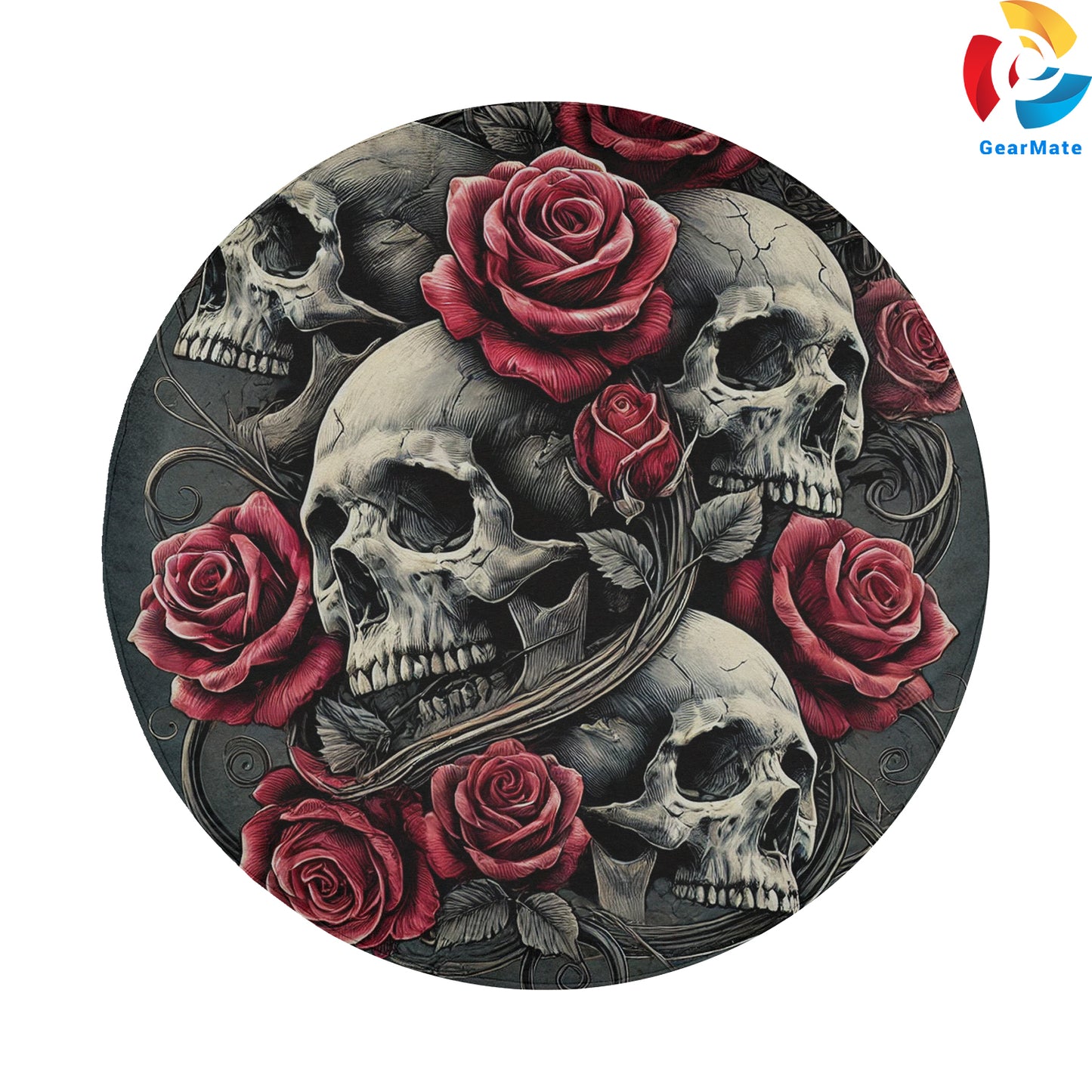 Skulls and Roses Spare Tire Cover – Premium Waterproof UV Resistant Protector