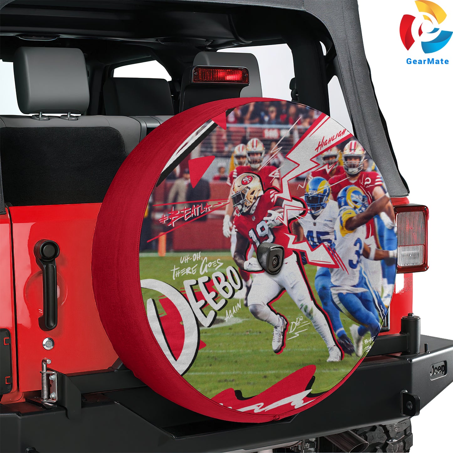 San Francisco 49ers Spare Tire Cover – Premium Waterproof UV Resistant Protector