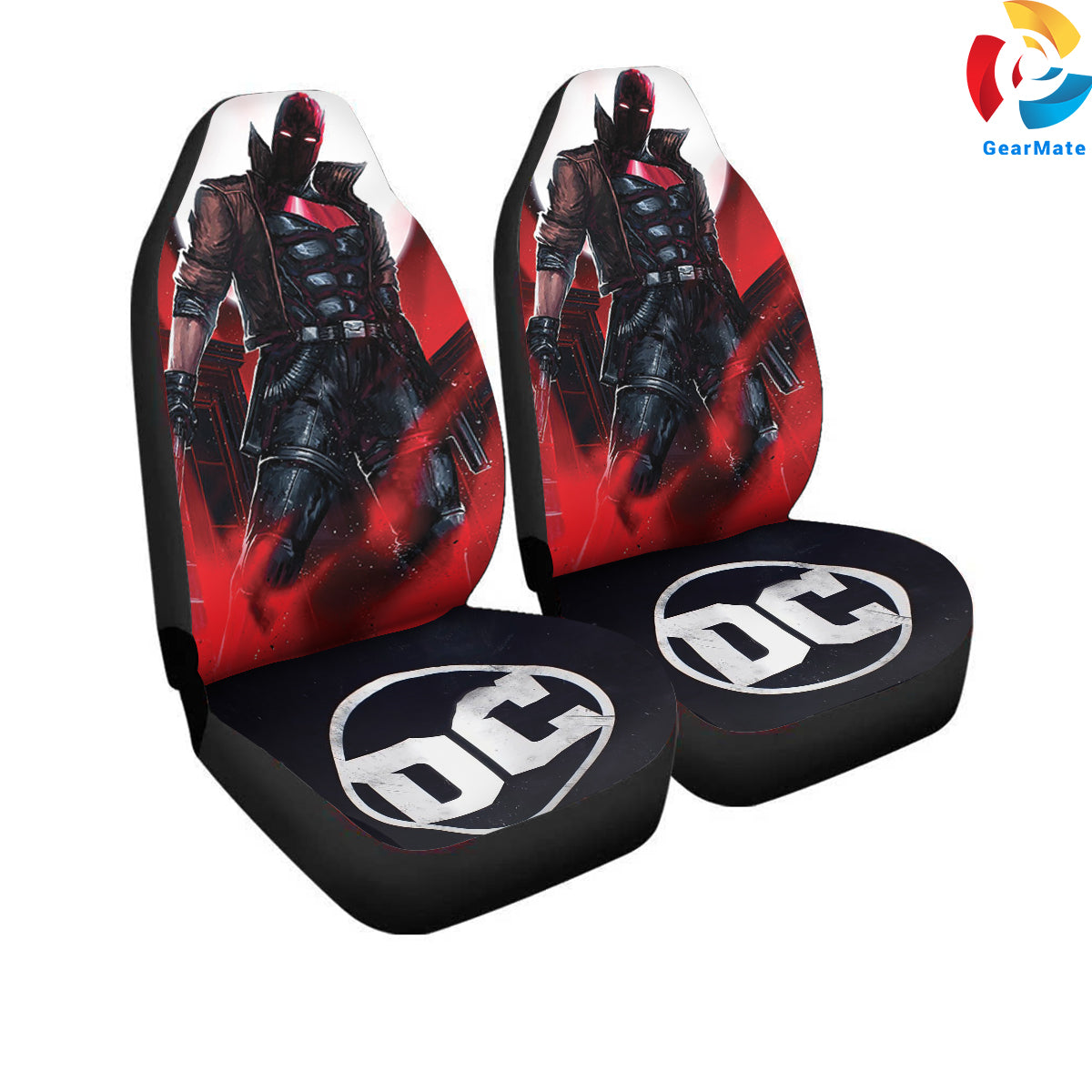 Jason The Red Hood DC Car Seat Covers – High Quality Graphic and Polar Fleece Protector Set
