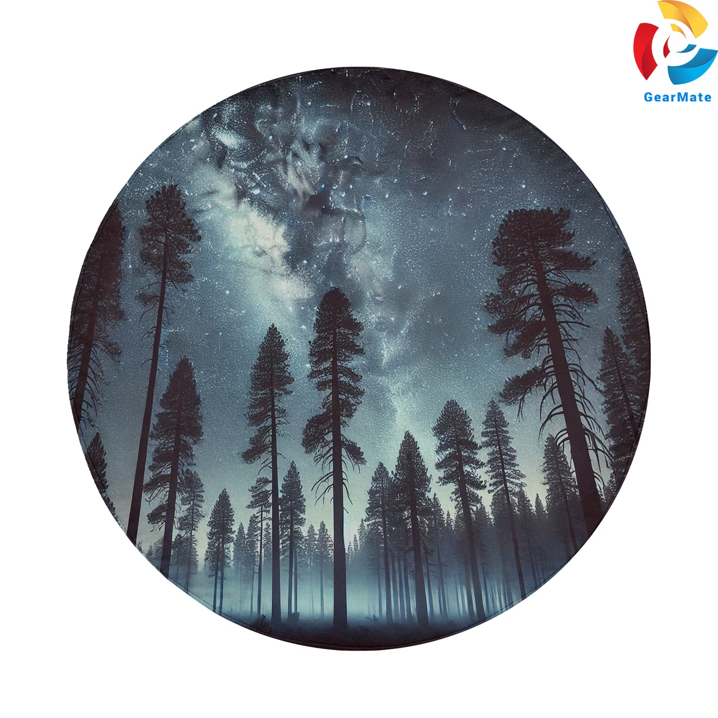 Pine Trees Under The Stars Spare Tire Cover – Premium Waterproof UV Resistant Protector