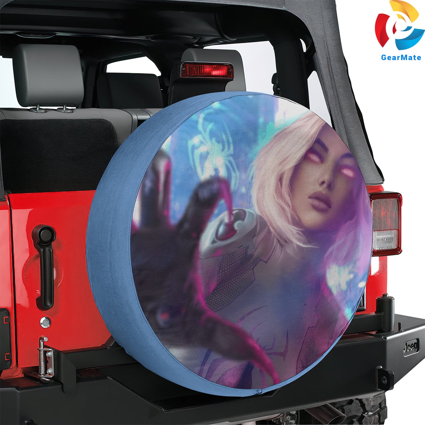 Marvel White Widow Heroes Spare Tire Cover – Premium Waterproof UV Resistant Protector