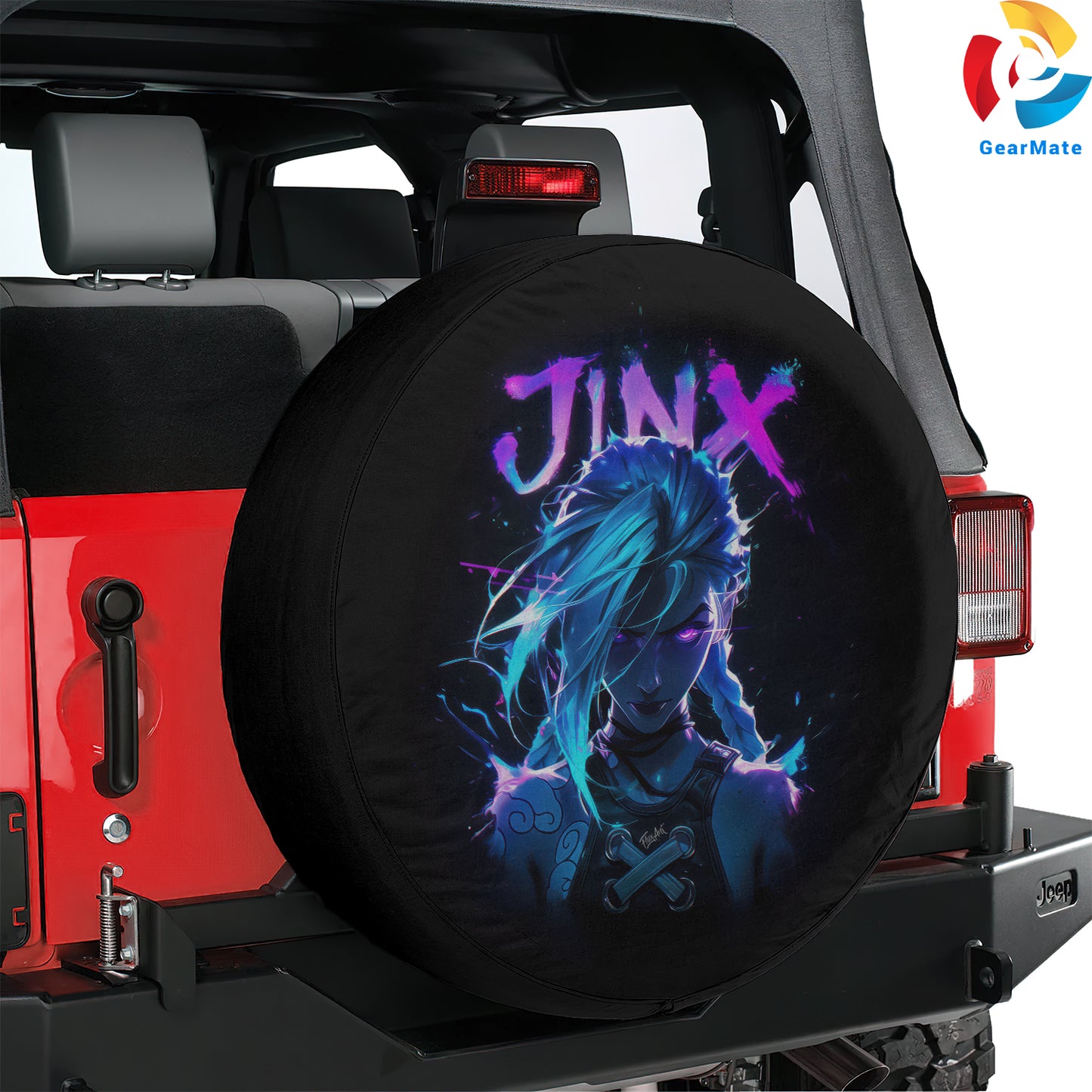 Jinx (Arcane) Spare Tire Cover – Premium Waterproof UV Resistant Protector