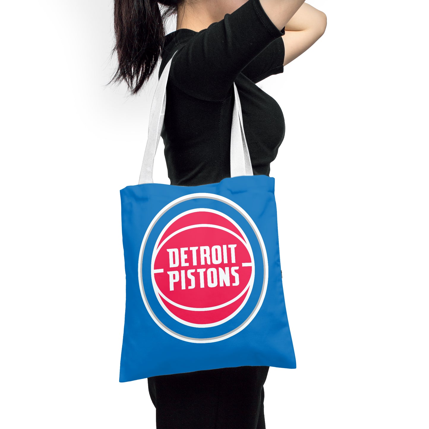 NBA Detroit Pistons Polyester Canvas Tote Bag - Durable and Stylish
