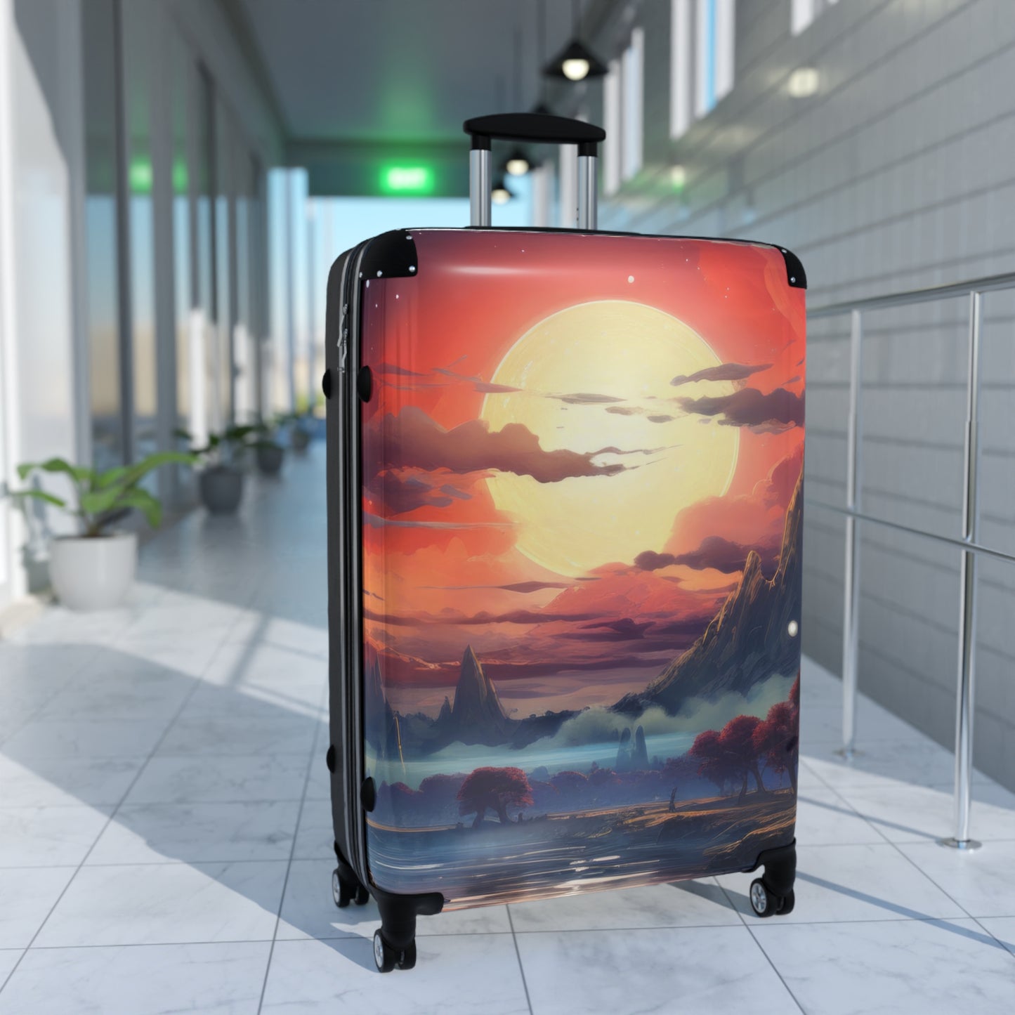 Nature Sunset River Art Carry-On Suitcase - Stylish Luggage for Travelers