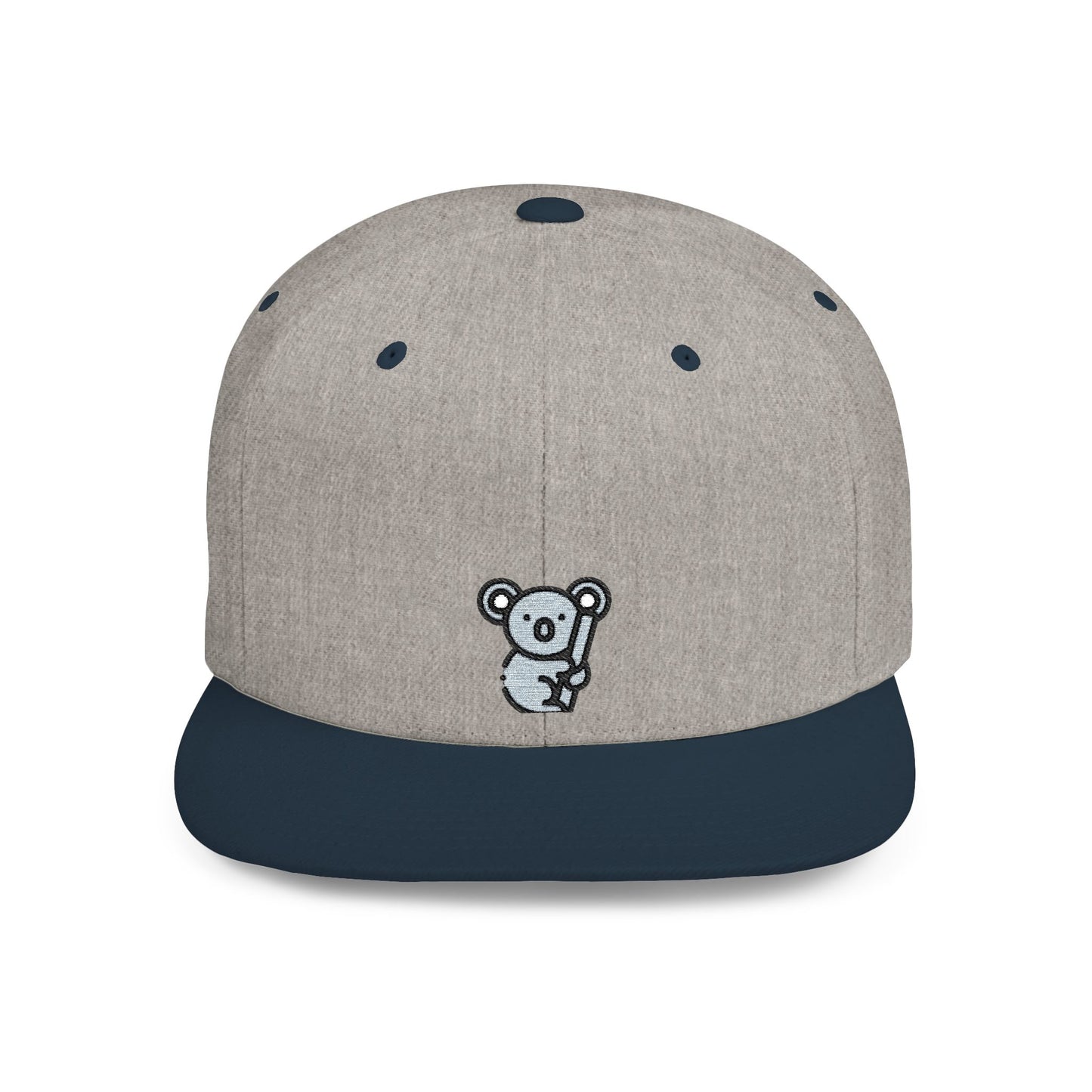 Icons Embroidered Koala Flat Bill Snapback – Lightweight, Custom Fit, Premium Quality