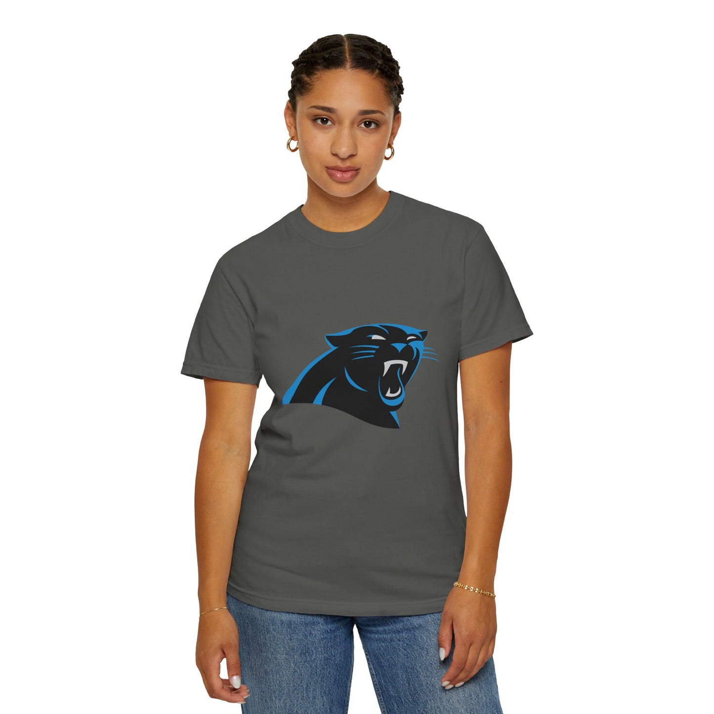 Carolina Panthers Go Panthers Garment-Dyed T-Shirt – Premium Cotton Tee for Customization