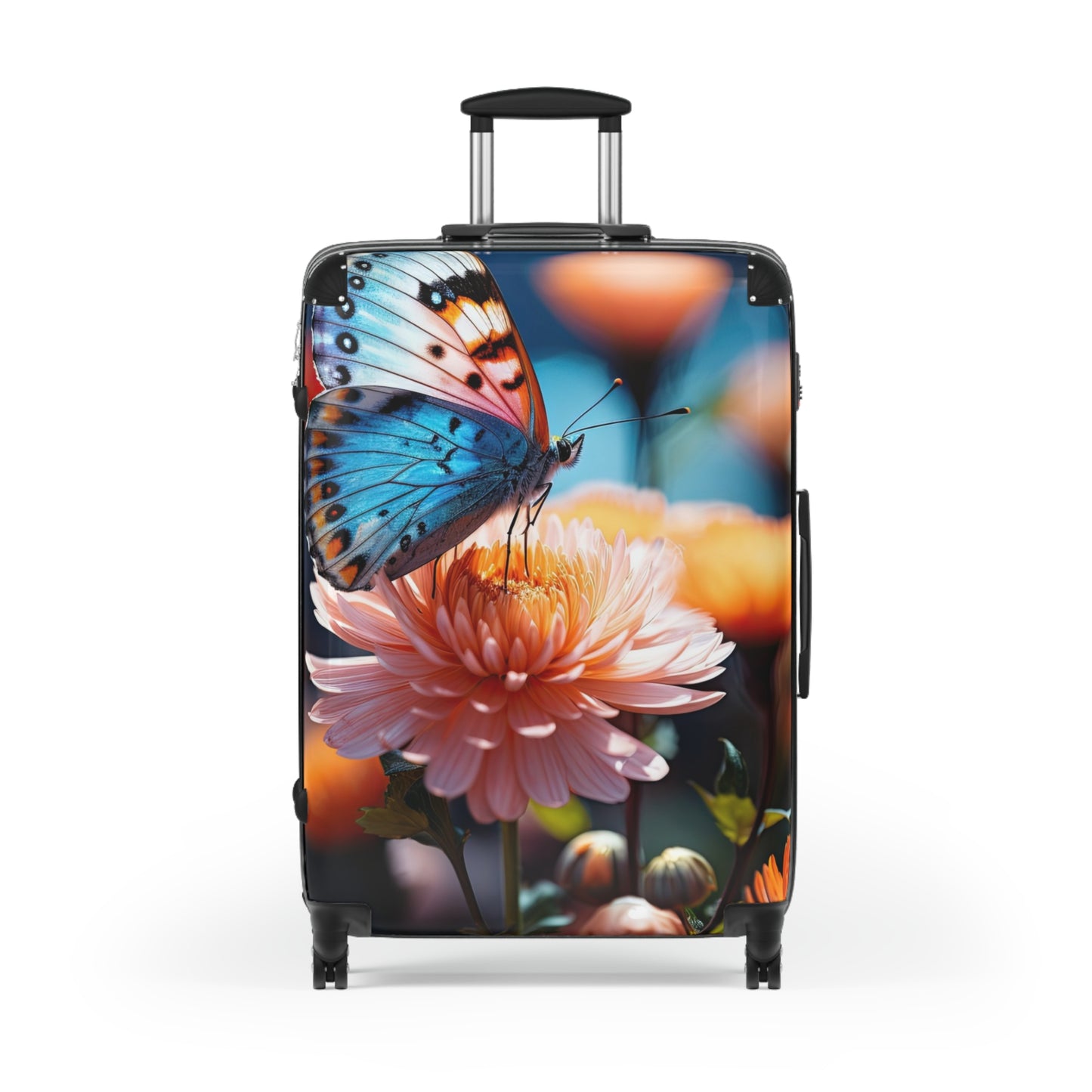 Nature Butterflies Floral On Flowers Art Carry-On Suitcase - Stylish Luggage for Travelers