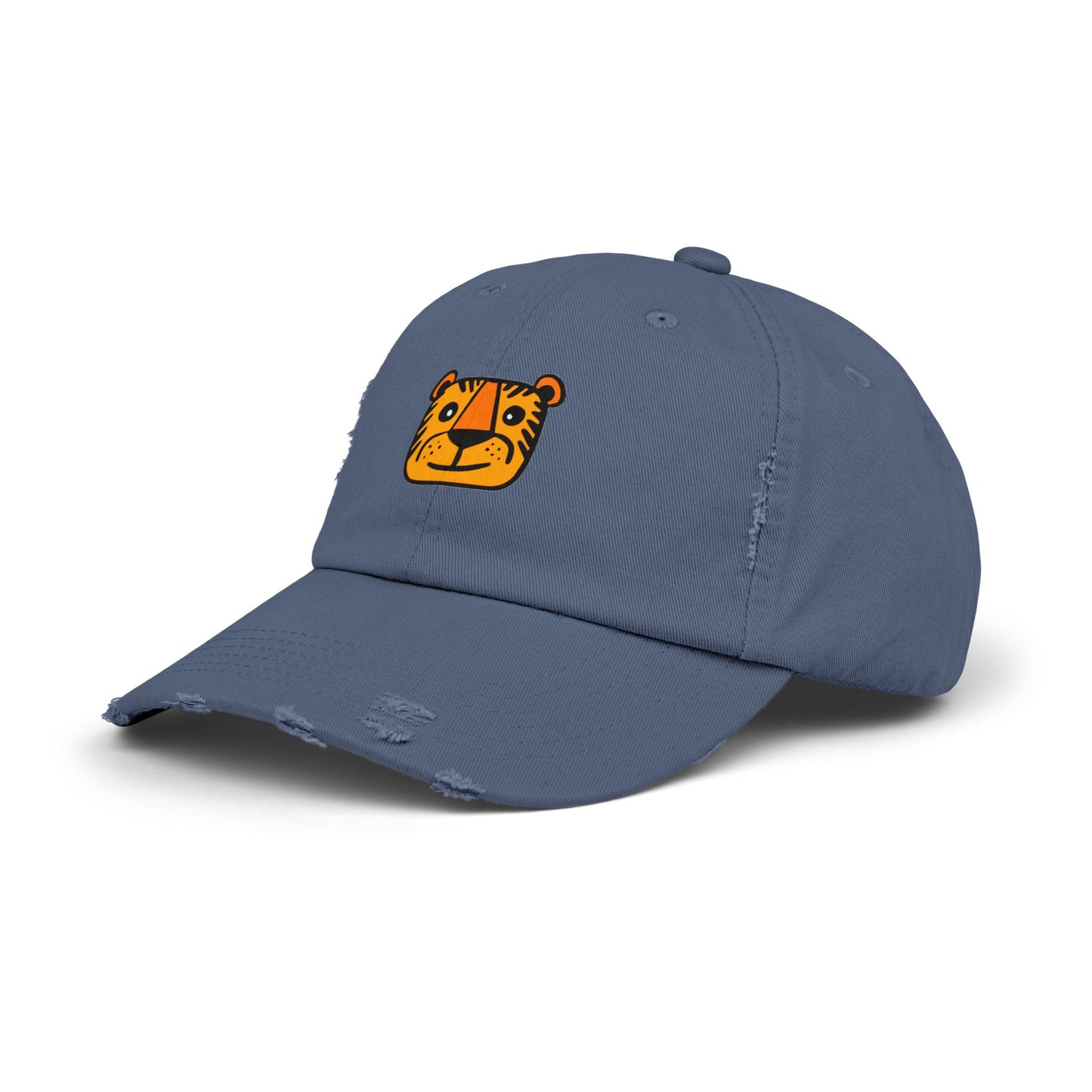 Tiger Vintage Distressed Dad Hat Unisex Adjustable Cotton Twill Baseball Cap for Casual Everyday Wear