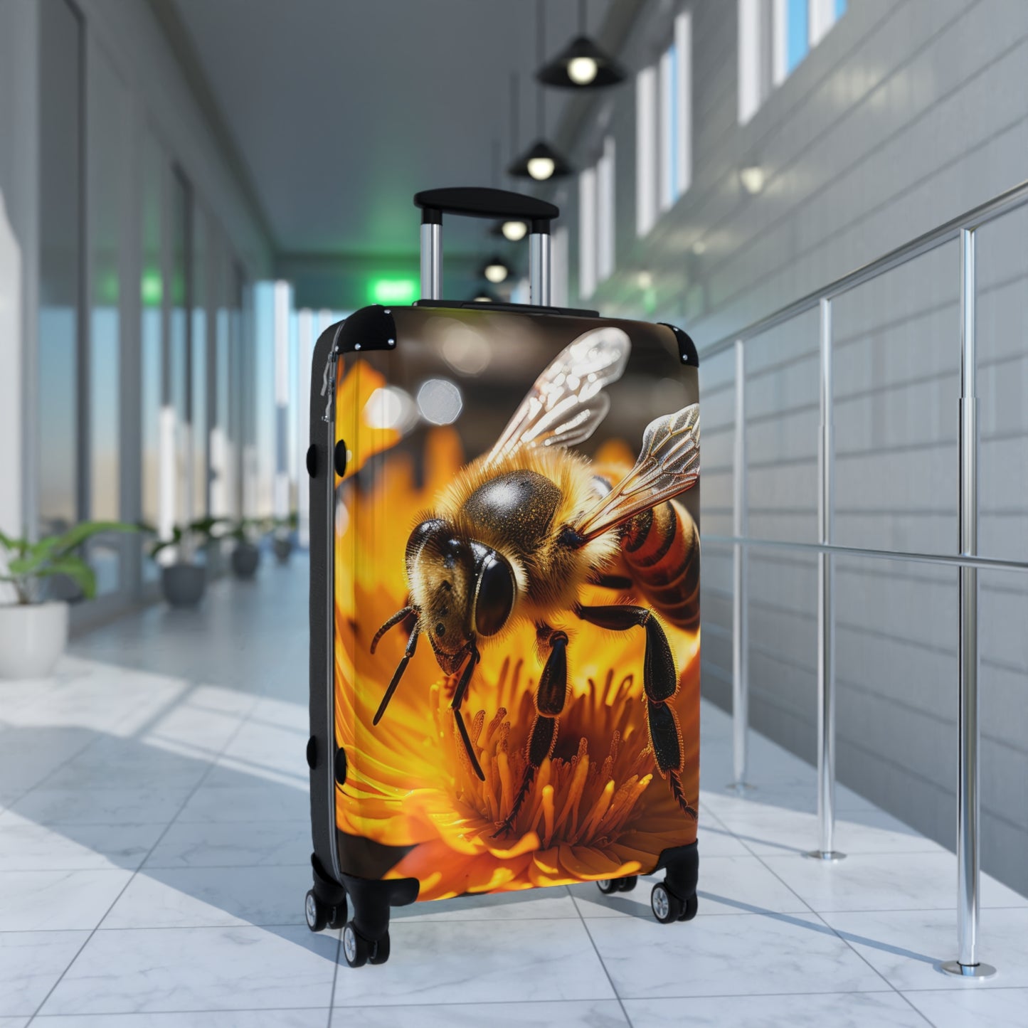 Nature Bees Collect Pollen Art Carry-On Suitcase - Stylish Luggage for Travelers