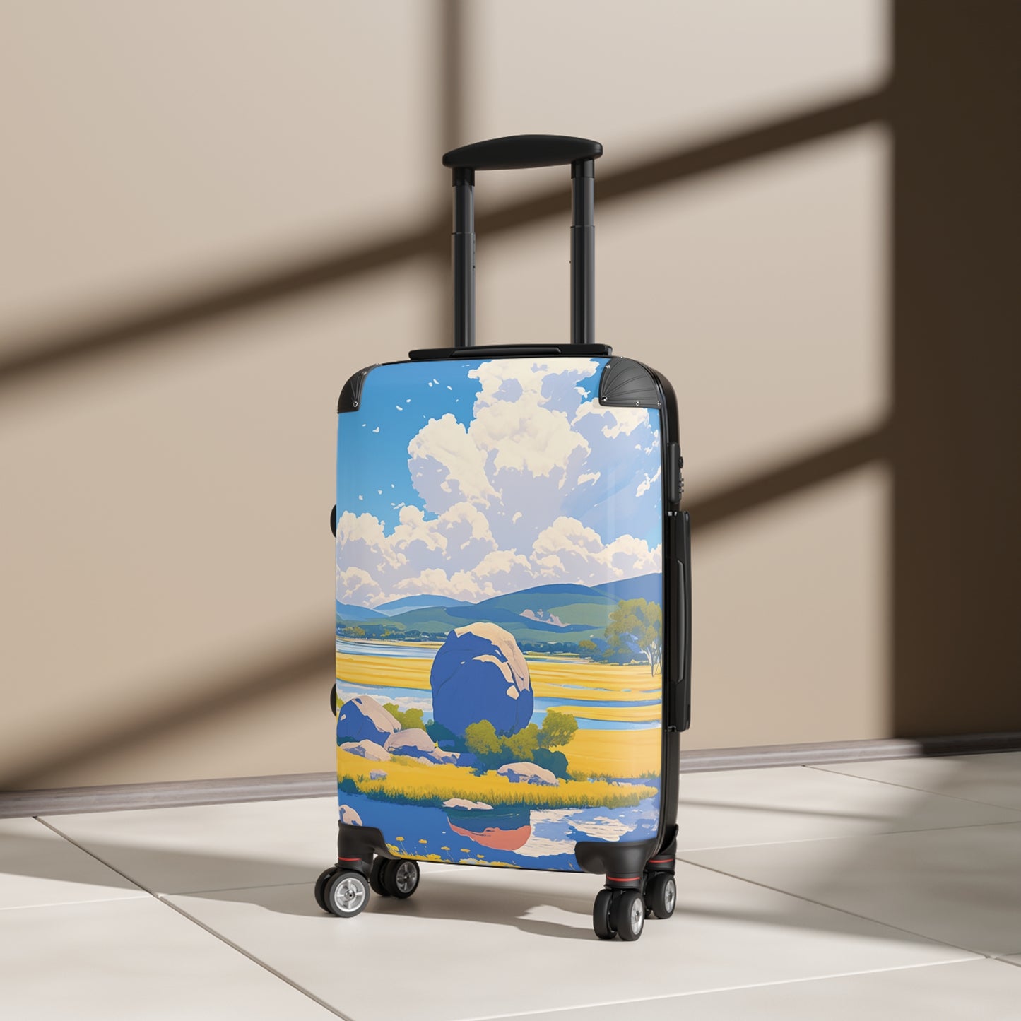 Nature Summer Blue Sky White Clouds Carry-On Suitcase - Stylish Luggage for Travelers
