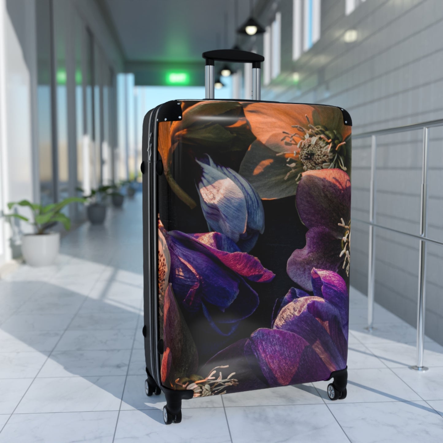 Nature Flowers Floral Hellebore Art Carry-On Suitcase - Stylish Luggage for Travelers