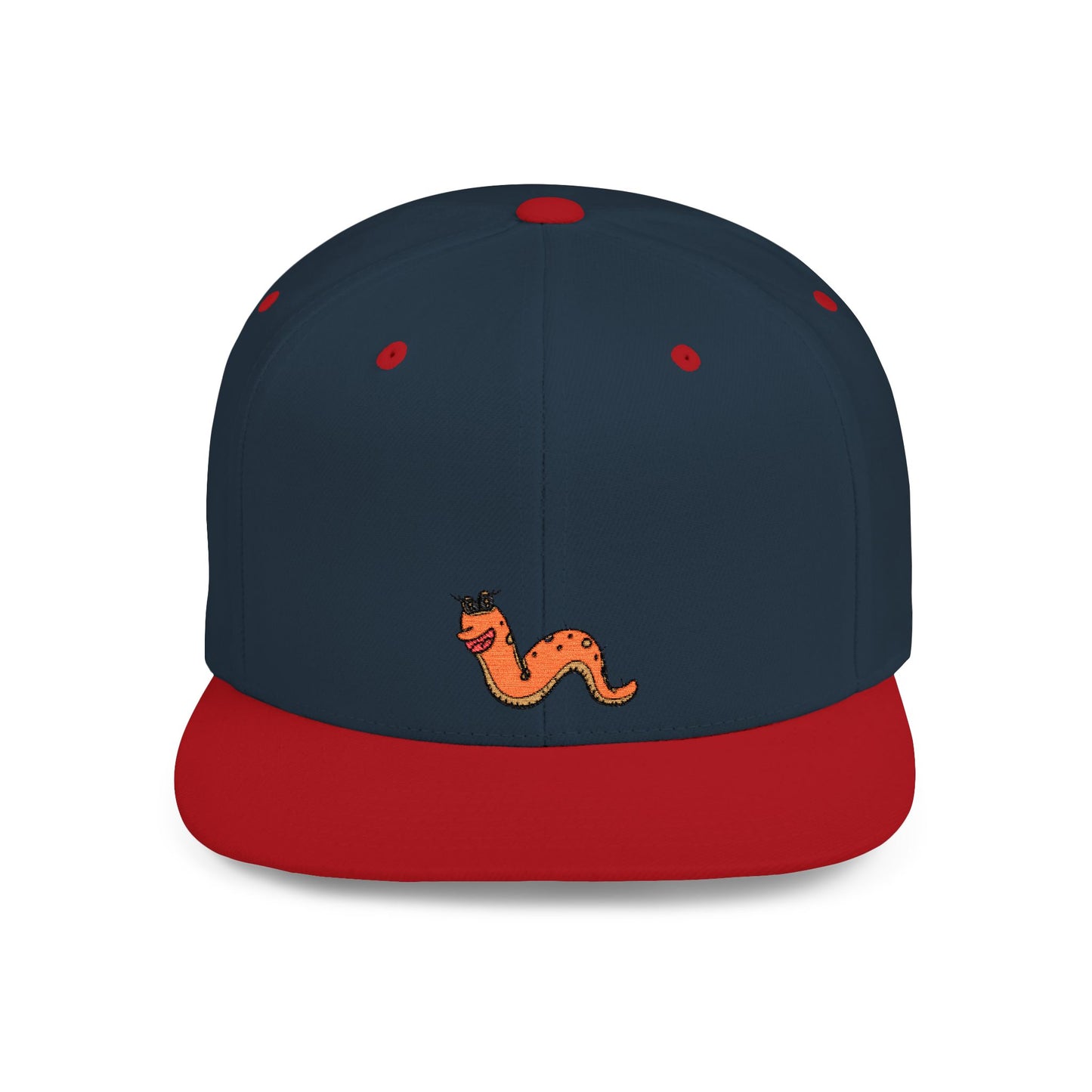 Icons Embroidered Yellow Worm Flat Bill Snapback – Lightweight, Custom Fit, Premium Quality