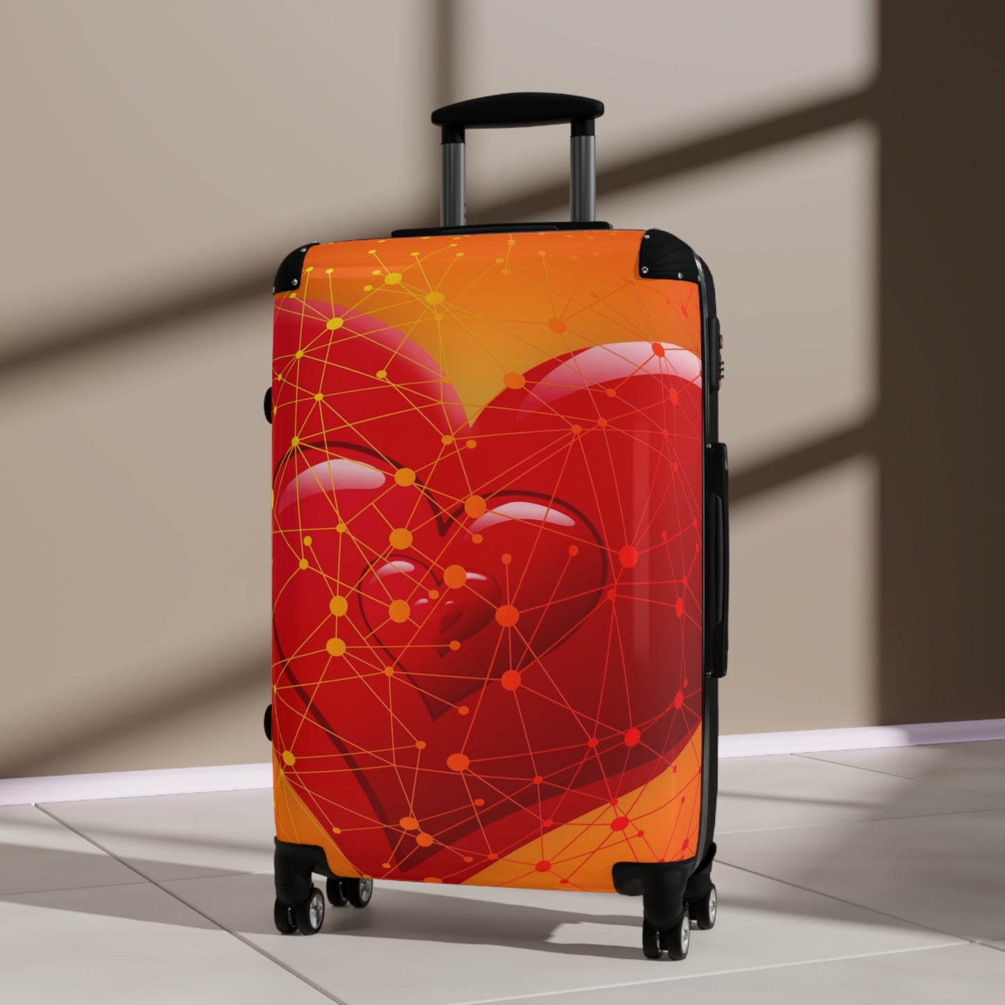 Love Heart Red Art Carry-On Suitcase - Stylish Luggage for Travelers