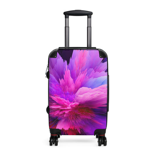 Abstract Colorful Burst Art Carry-On Suitcase - Stylish Luggage for Travelers