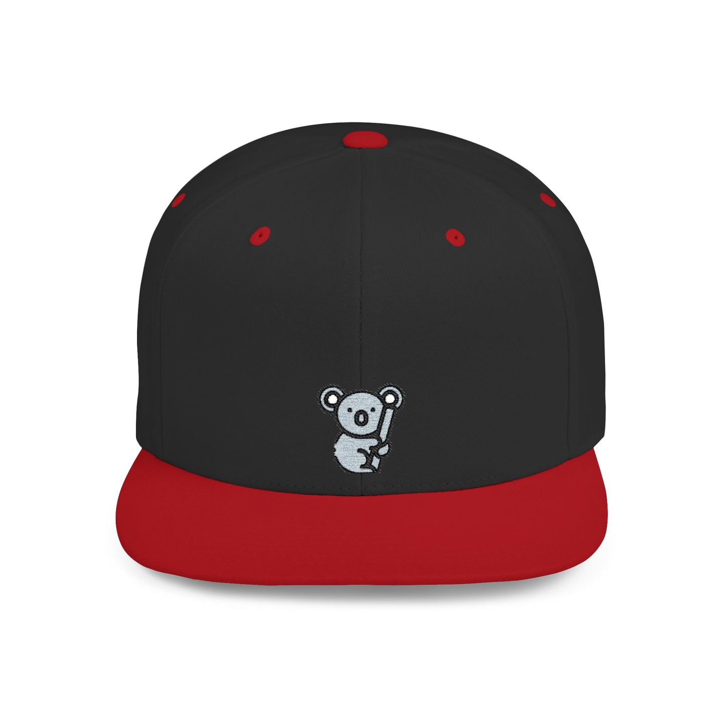 Icons Embroidered Koala Flat Bill Snapback – Lightweight, Custom Fit, Premium Quality