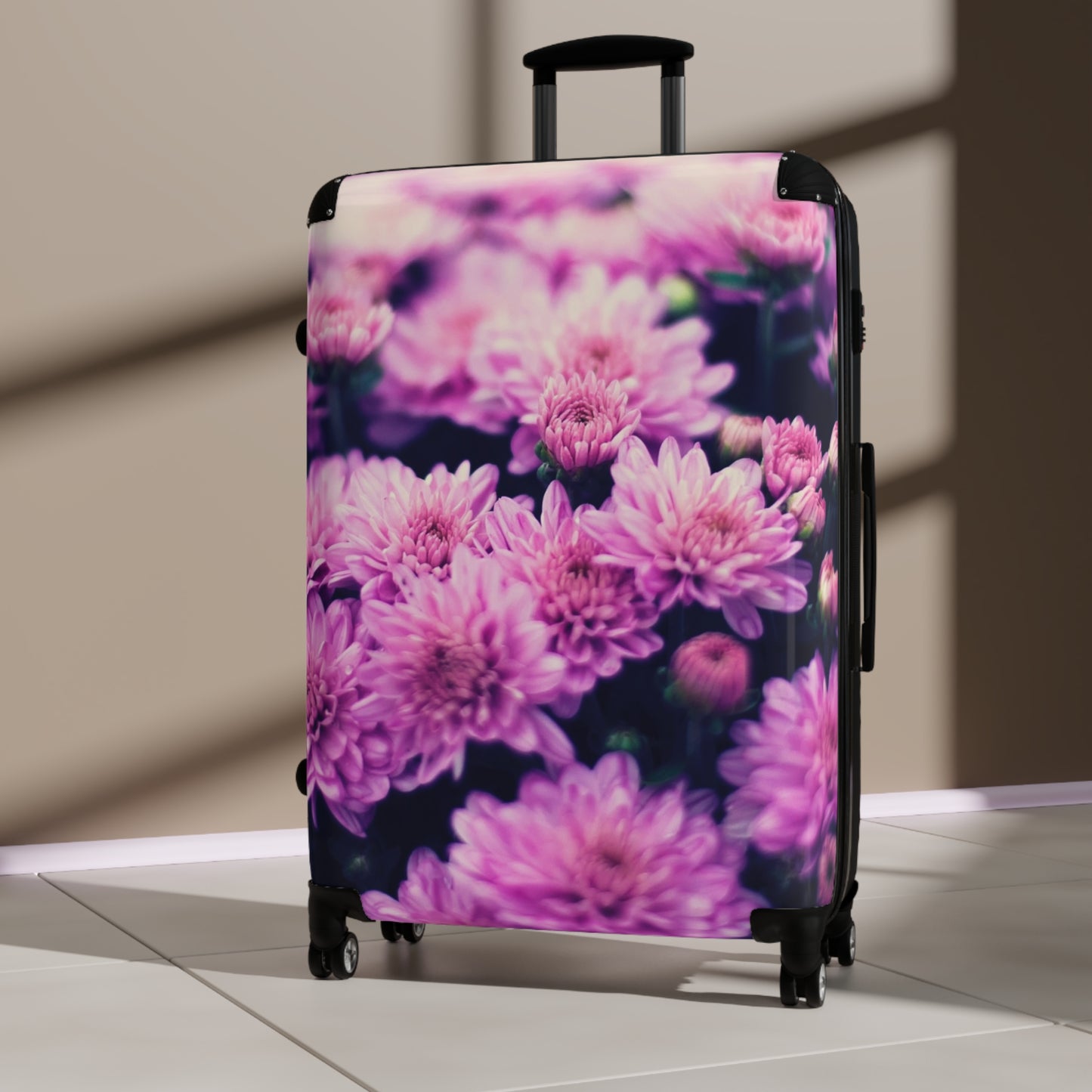 Nature Flowers Floral Chrysanthemum Art Carry-On Suitcase - Stylish Luggage for Travelers