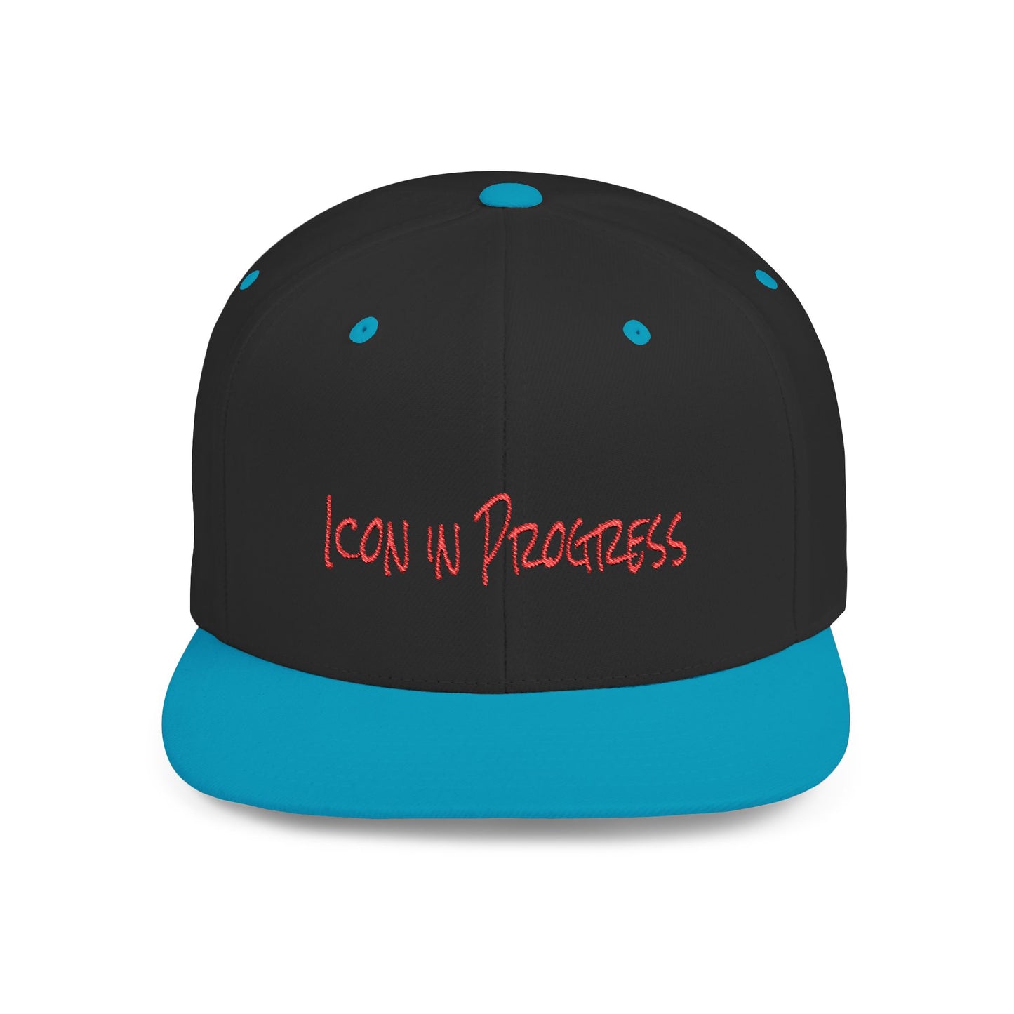 Text Icon in Progress Flat Bill Snapback – Lightweight, Custom Fit, Premium Quality