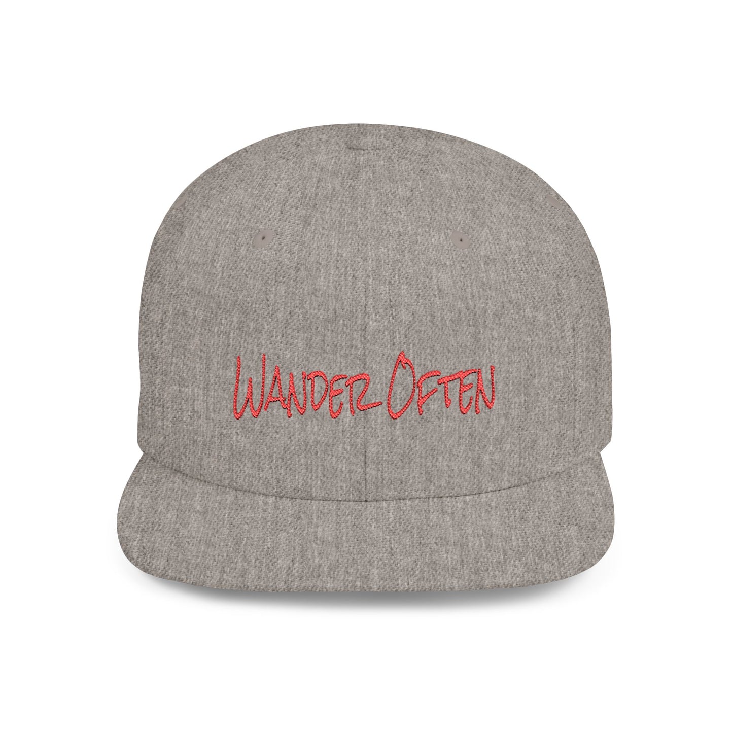Text Roam Free Flat Bill Snapback – Lightweight, Custom Fit, Premium Quality