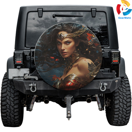 DC Wonder Woman Heroes Spare Tire Cover – Premium Waterproof UV Resistant Protector