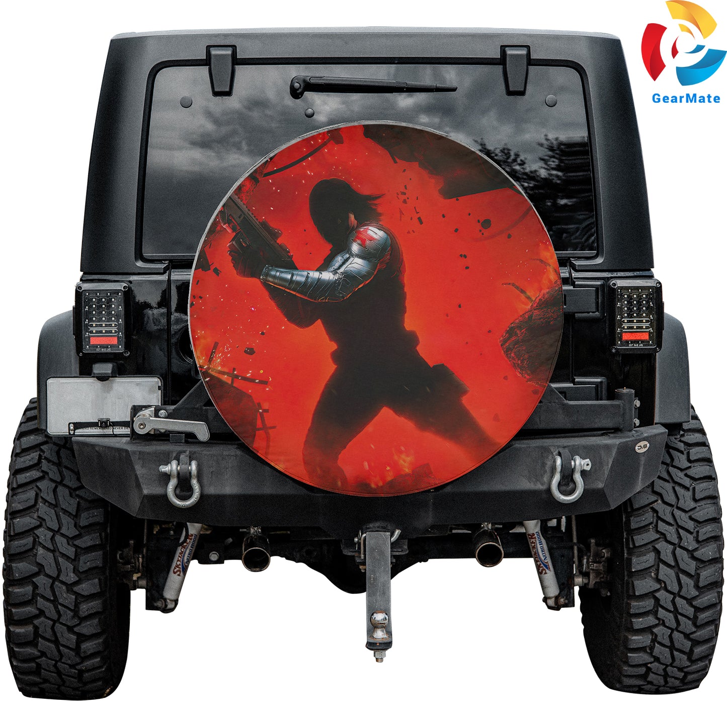 Marvel Winter Soldier Comics Spare Tire Cover – Premium Waterproof UV Resistant Protector