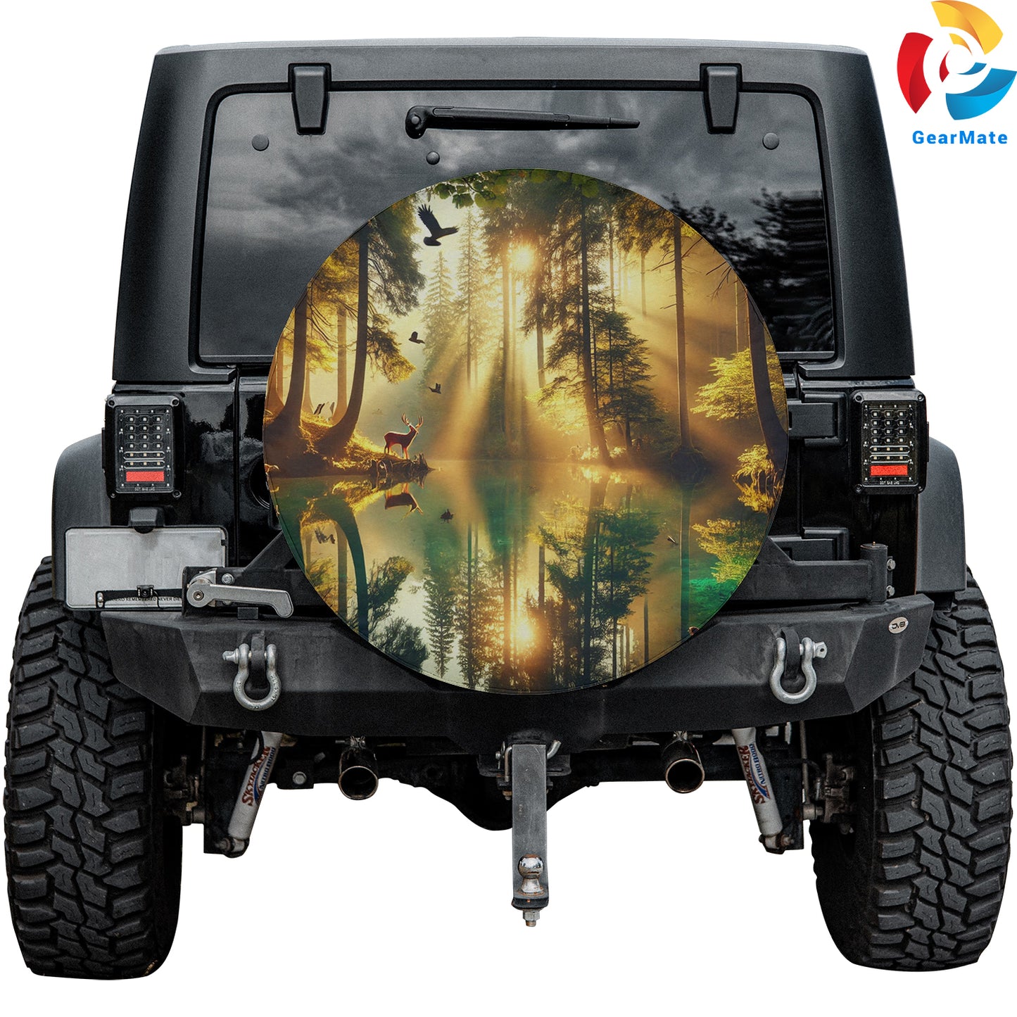 Nature Reflection Forest Trees Wildlife Spare Tire Cover – Premium Waterproof UV Resistant Protector