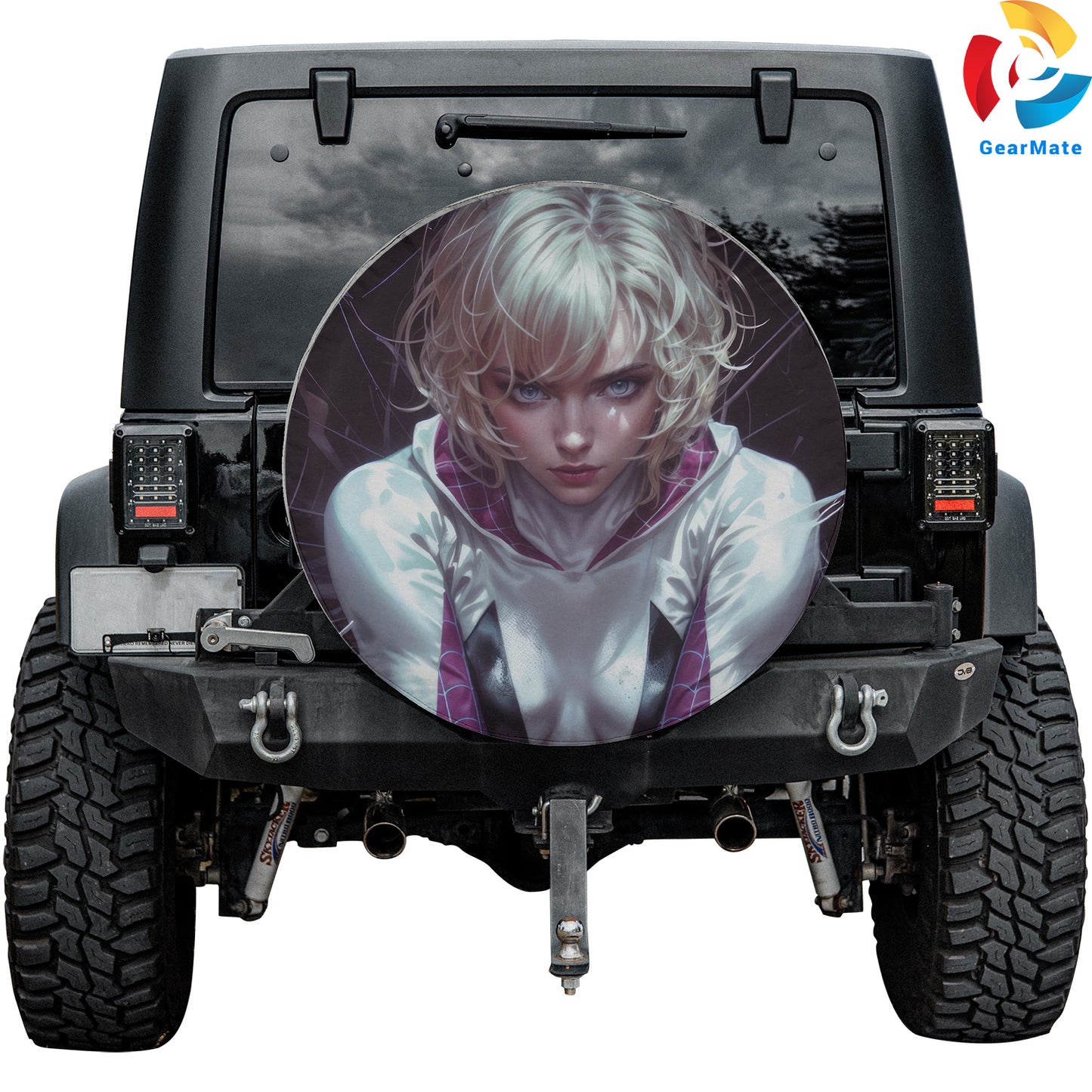 Marvel Gwen Stacy Spider Girl Spare Tire Cover – Premium Waterproof UV Resistant Protector