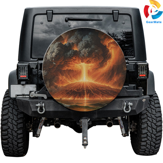 Volcanic Erruption Spare Tire Cover – Premium Waterproof UV Resistant Protector