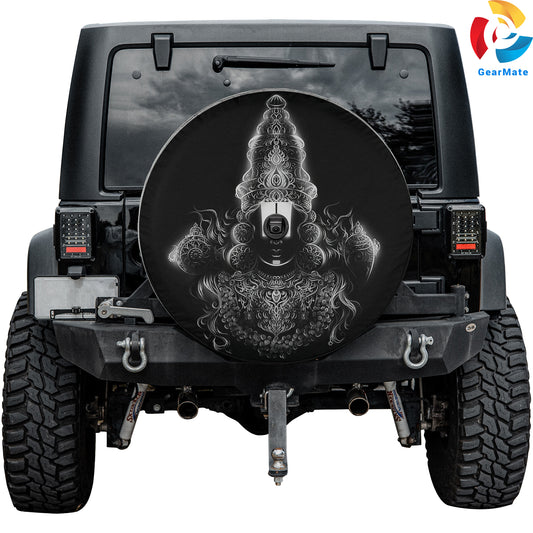 Venkateshwara Swamy Spare Tire Cover – Premium Waterproof UV Resistant Protector