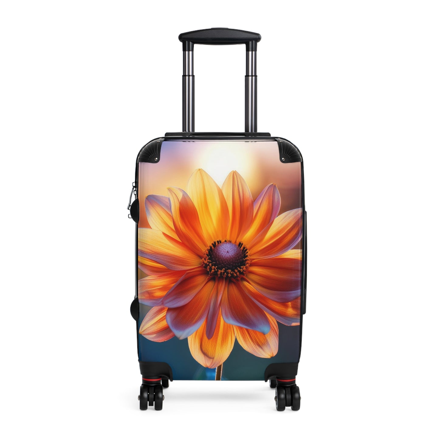 Nature Flowers Floral Orange Glow Art Carry-On Suitcase - Stylish Luggage for Travelers