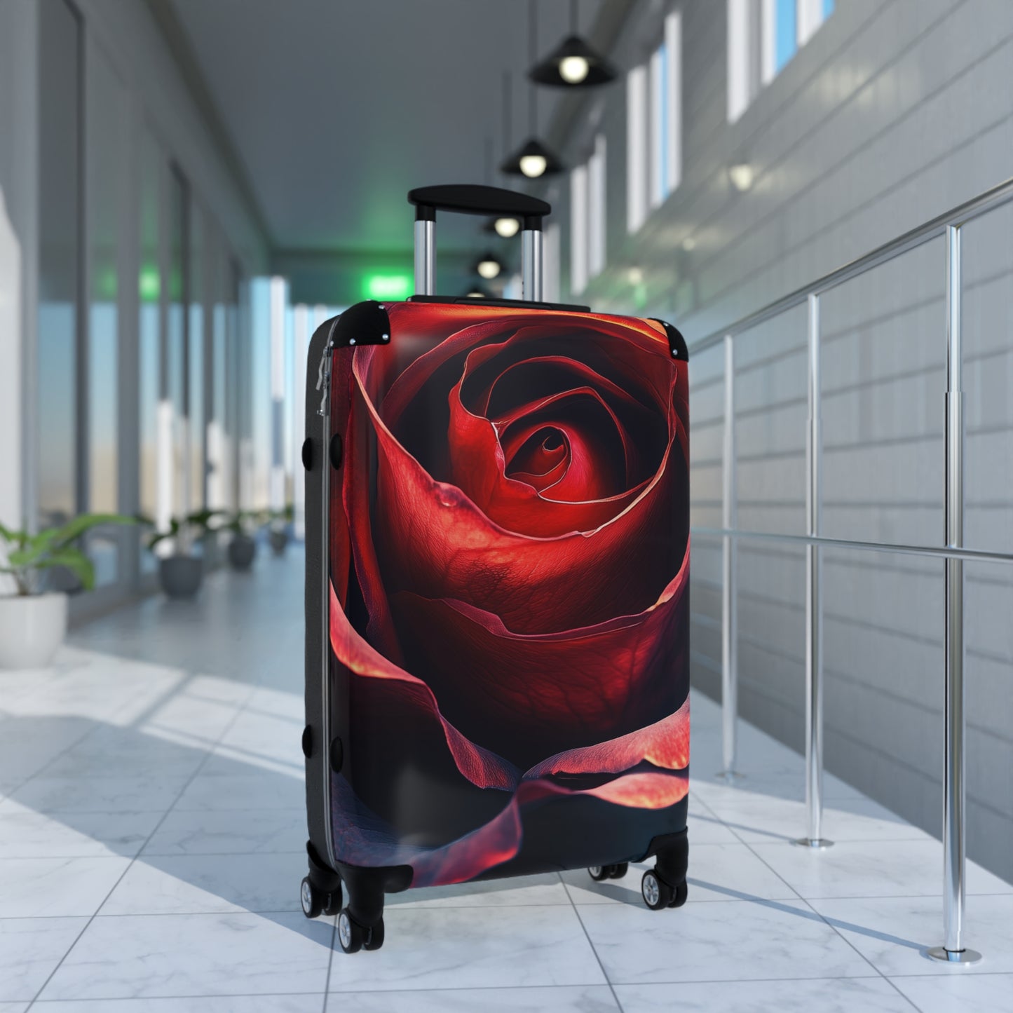 Nature Rose Flower Art Carry-On Suitcase - Stylish Luggage for Travelers