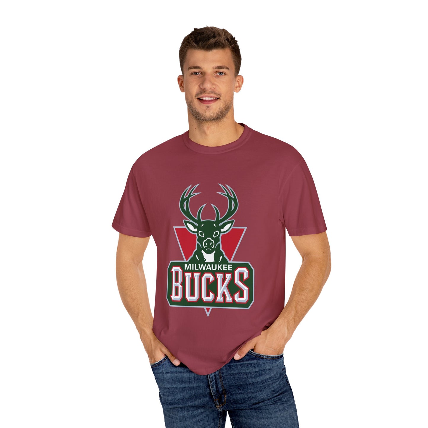 Milwaukee Bucks Strong Garment-Dyed T-Shirt – Premium Cotton Tee for Customization