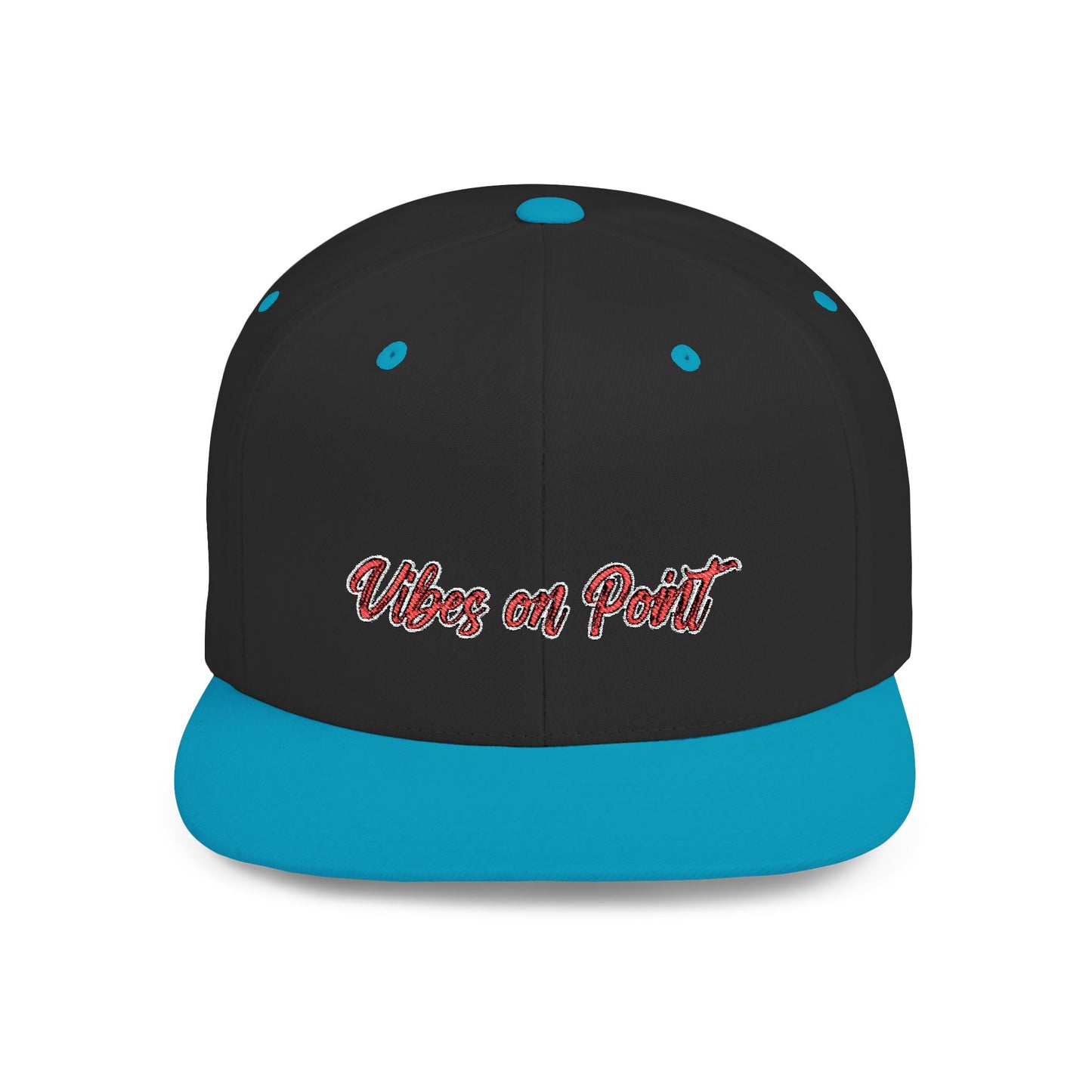 Text Vibes On Point Flat Bill Snapback – Lightweight, Custom Fit, Premium Quality