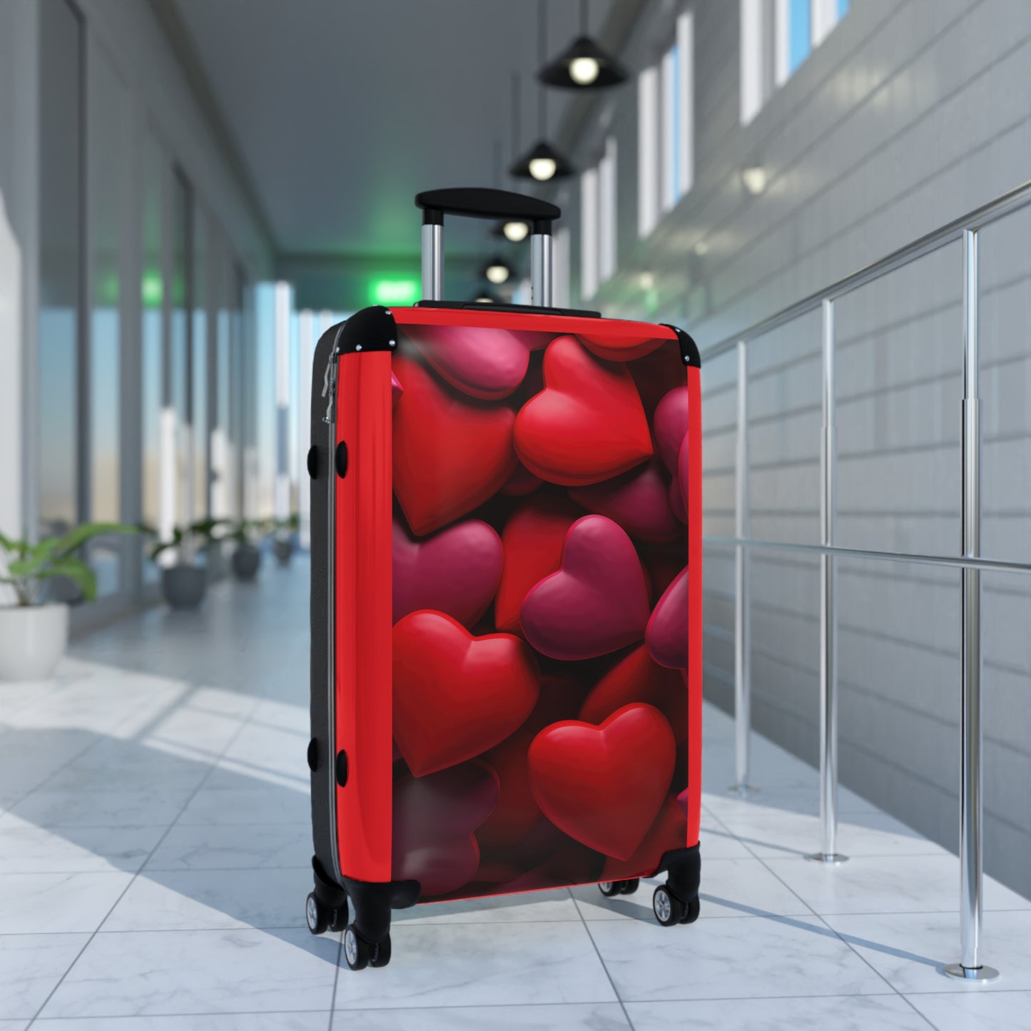 Love Heart Red Art Carry-On Suitcase - Stylish Luggage for Travelers