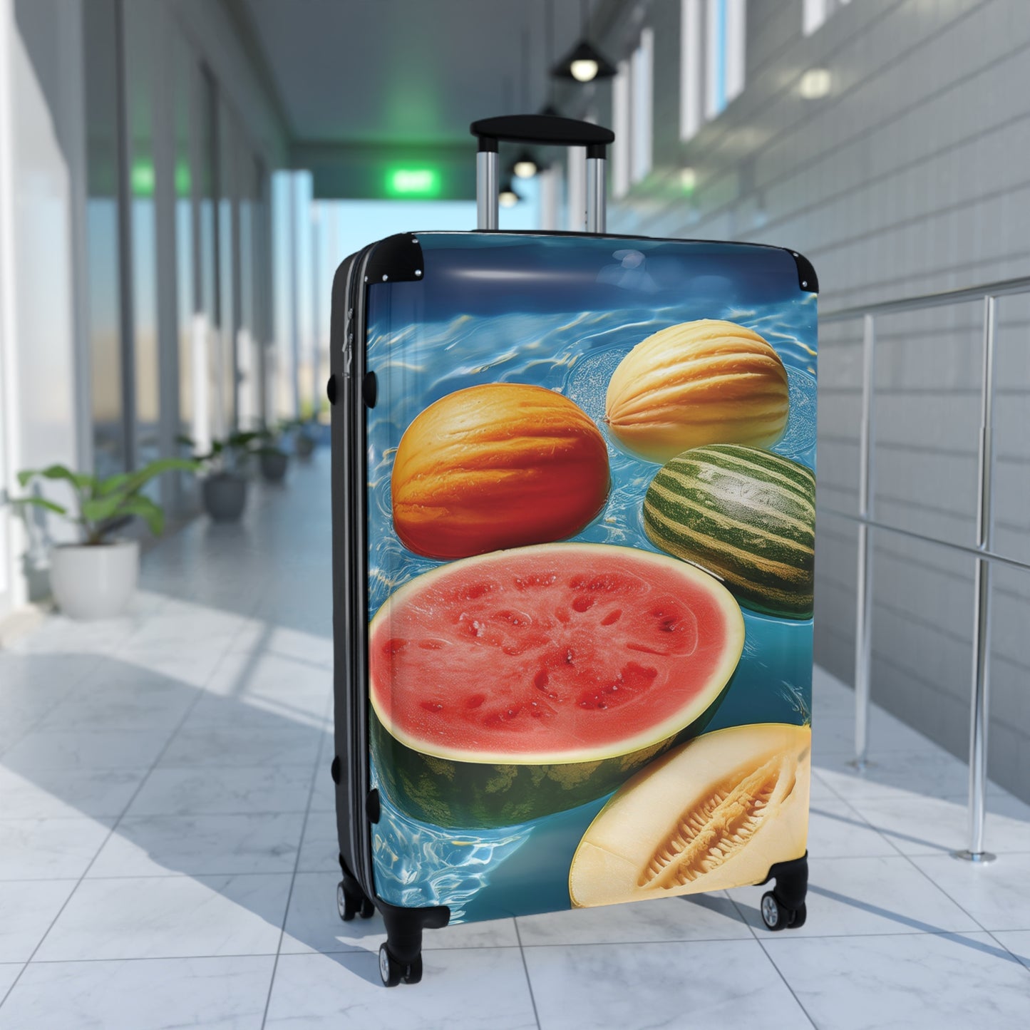 Nature Summer Fruits Floating in Pool Carry-On Suitcase - Stylish Luggage for Travelers