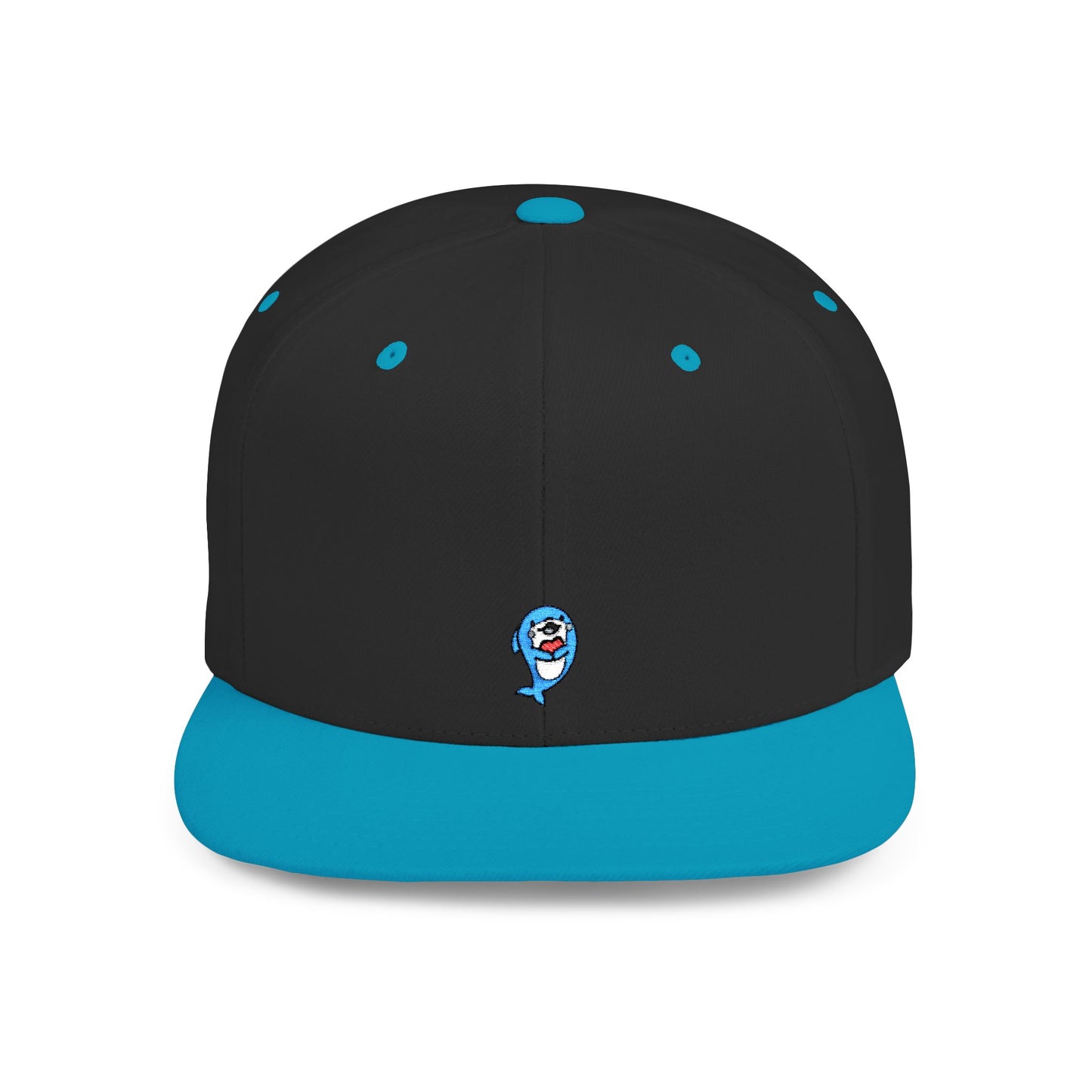 Icons Embroidered Dolphin Flat Bill Snapback – Lightweight, Custom Fit, Premium Quality