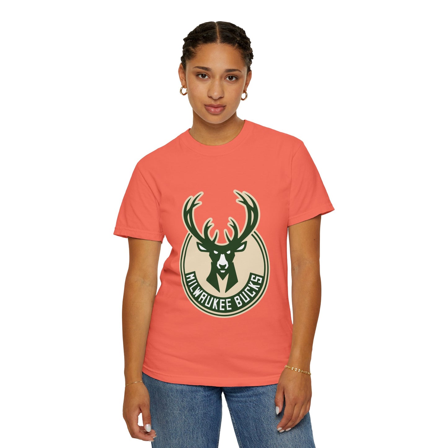 Milwaukee Bucks NBA Garment-Dyed T-Shirt – Premium Cotton Tee for Customization