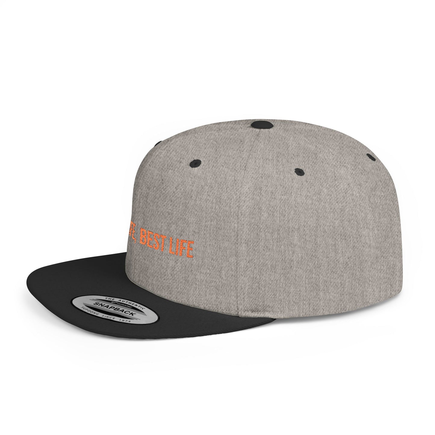 Text Mom Life, Best Life Flat Bill Snapback – Lightweight, Custom Fit, Premium Quality