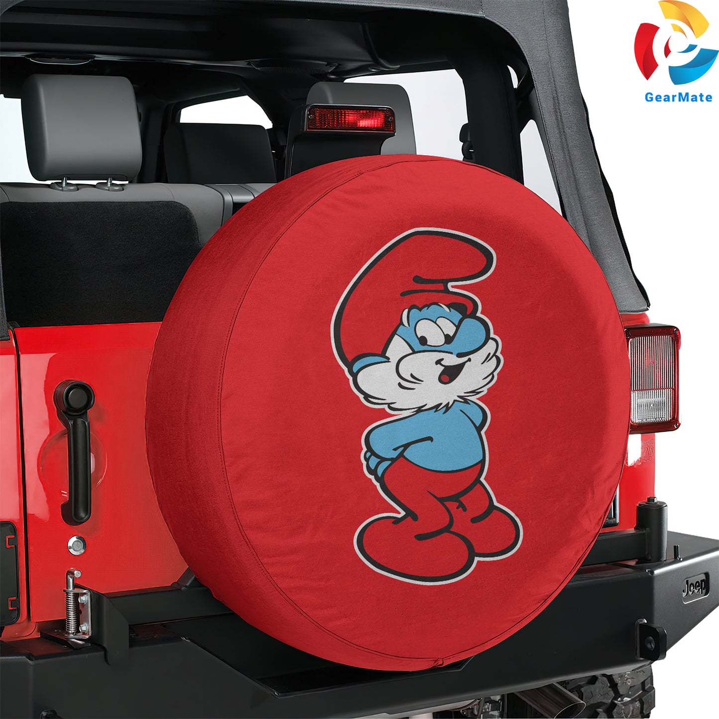 Papa Smurf Spare Tire Cover – Premium Waterproof UV Resistant Protector