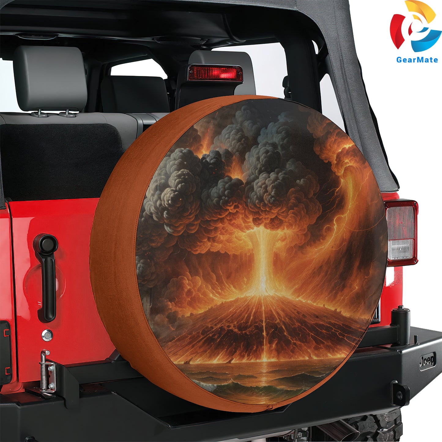 Volcanic Erruption Spare Tire Cover – Premium Waterproof UV Resistant Protector